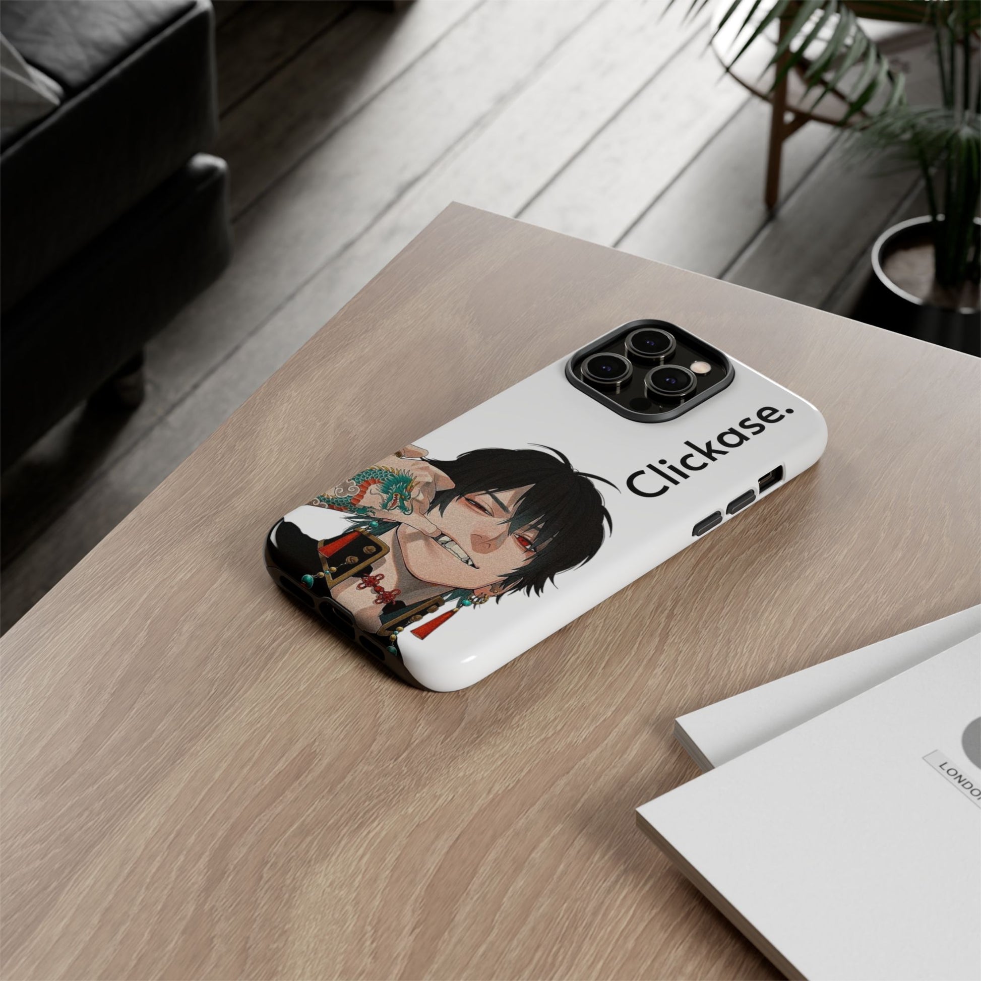 Edgy Anime Rebel Character - Tough Phone Case by