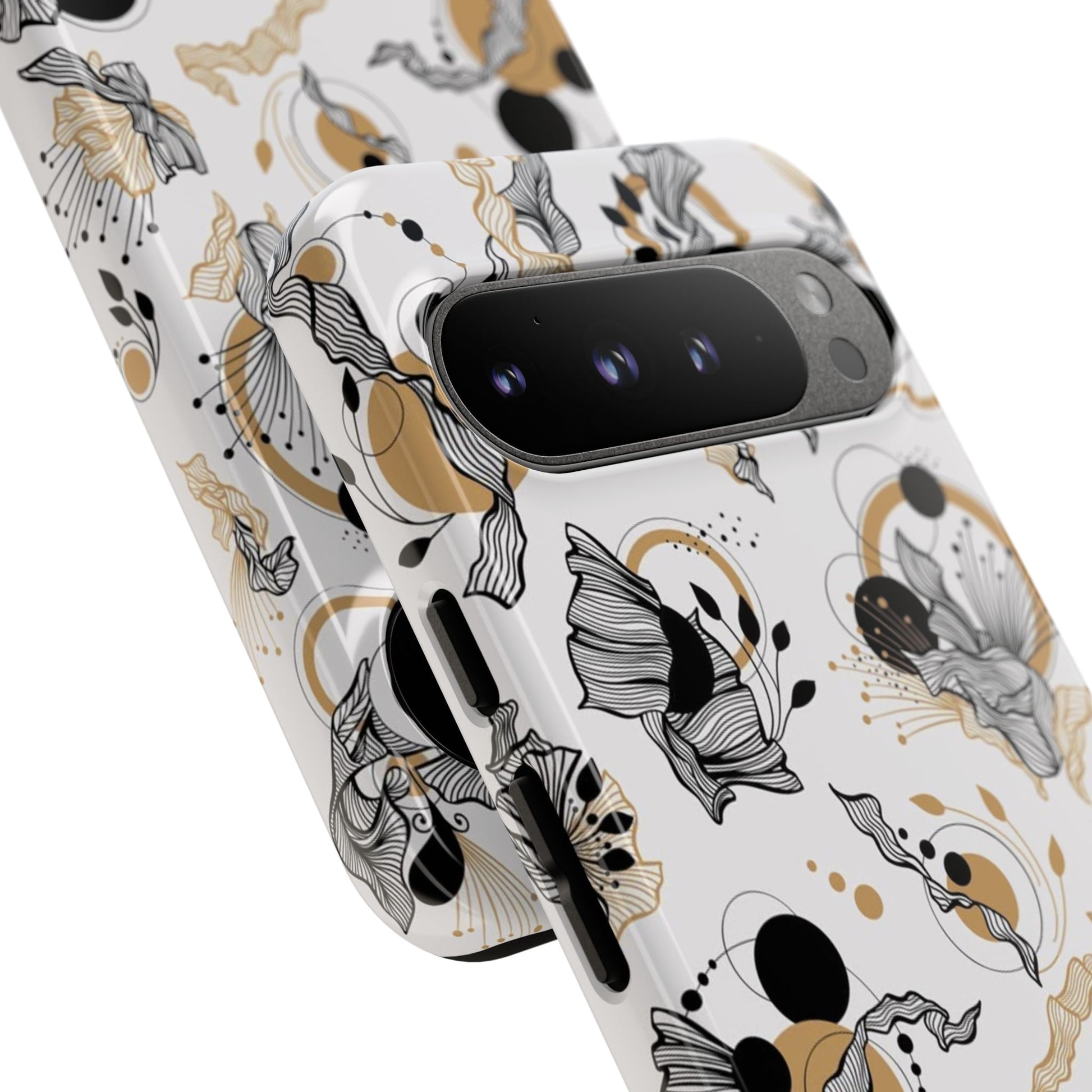 Abstract Floral Design Tough Phone Cases by