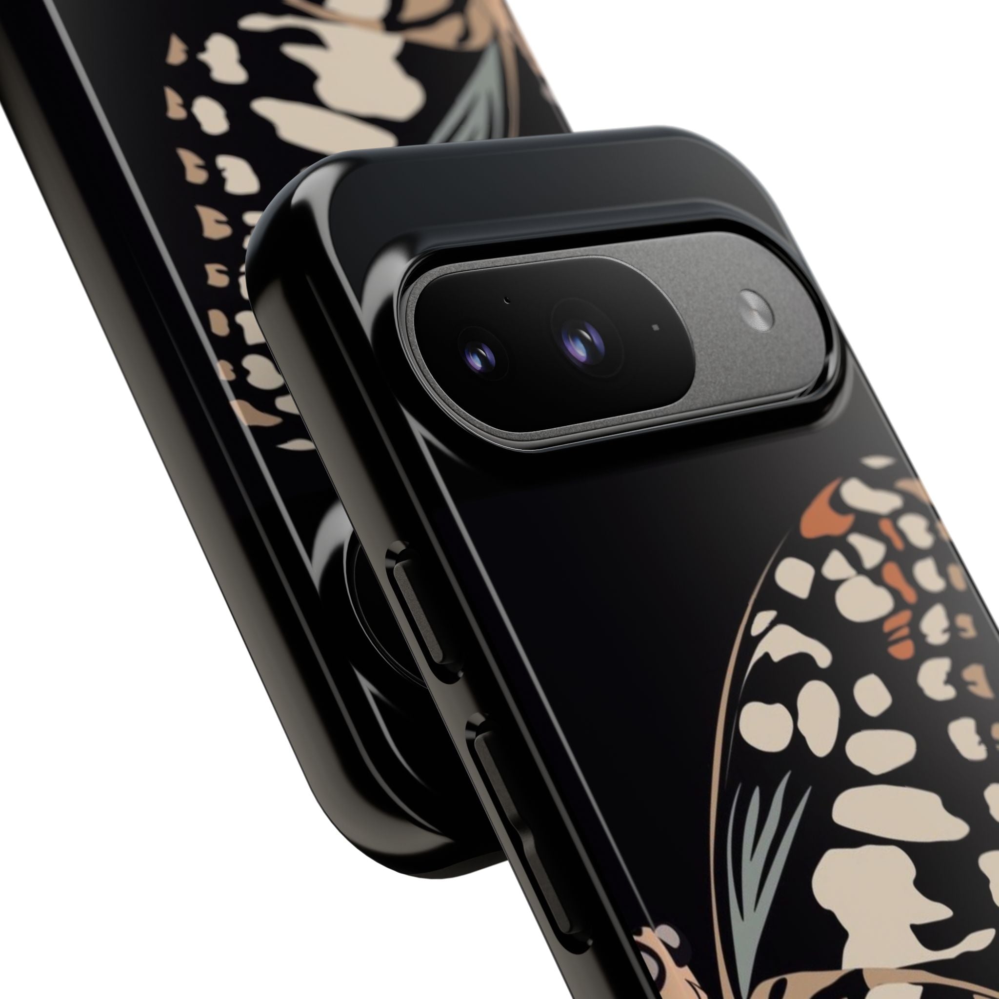 Butterfly Black Tough Phone Case by