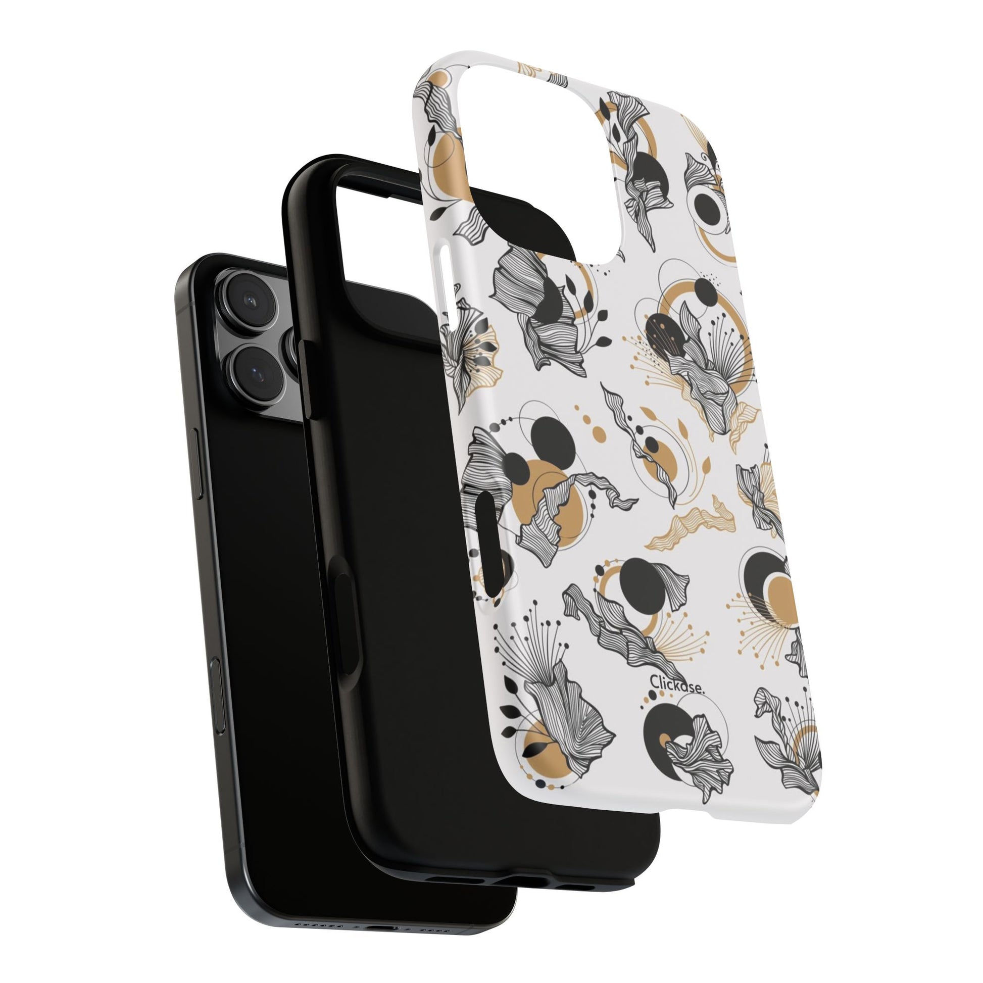 Abstract Floral Design Tough Phone Cases by