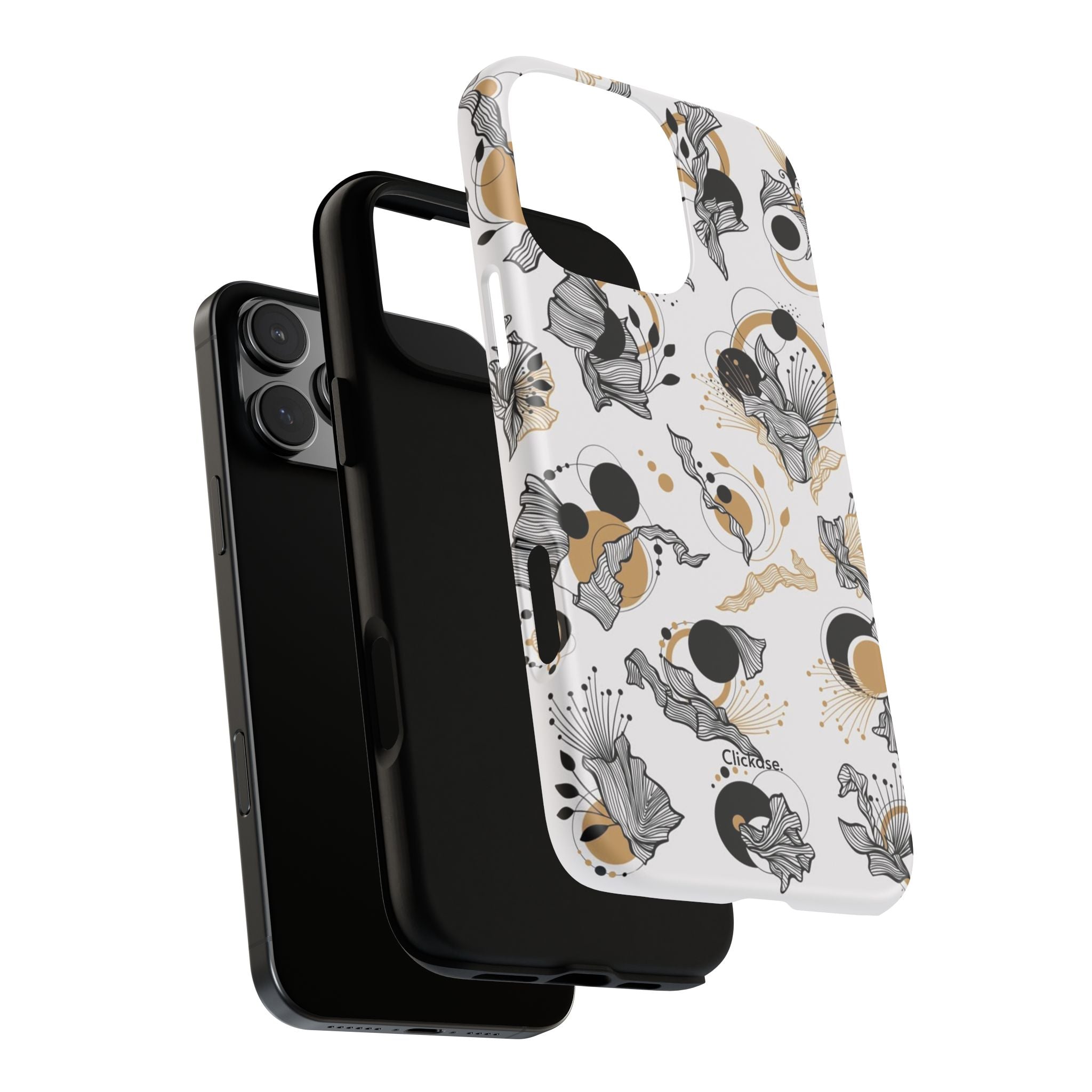Abstract Floral Design Tough Phone Cases by