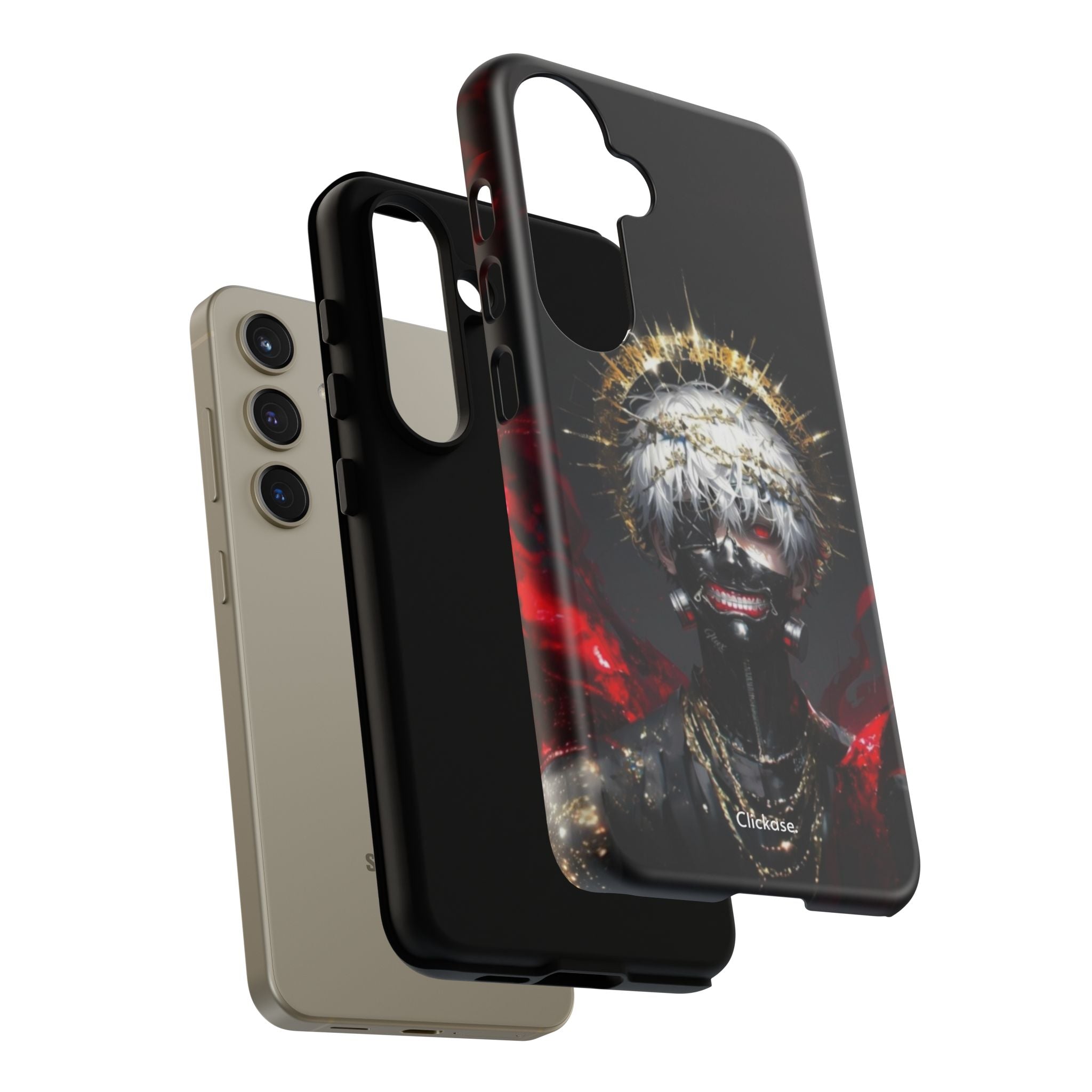 Ken Kaneki Anime Touch Phone Case with 3D wrap, shock-absorbing silicone, and UV protection
