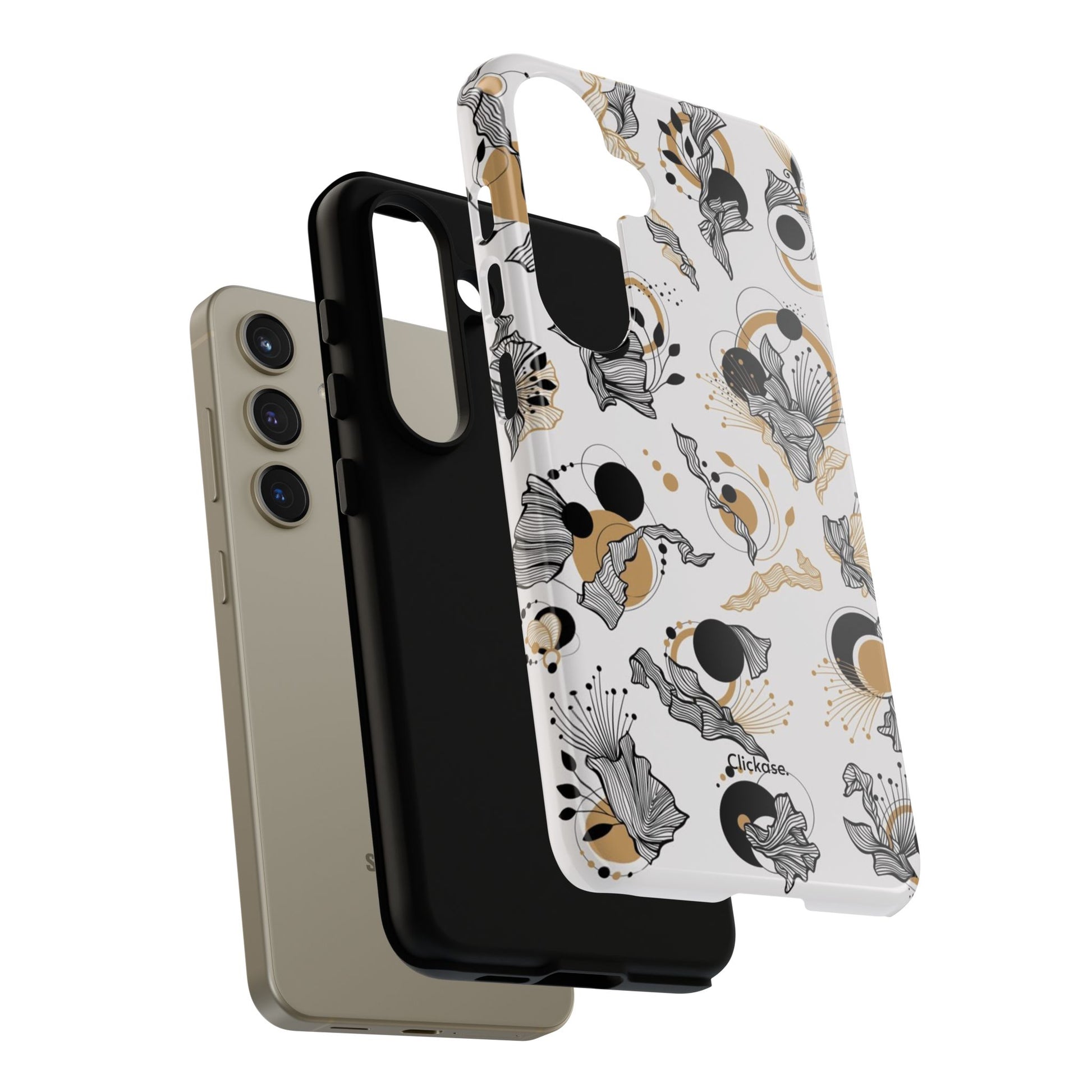 Abstract Floral Design Tough Phone Cases by