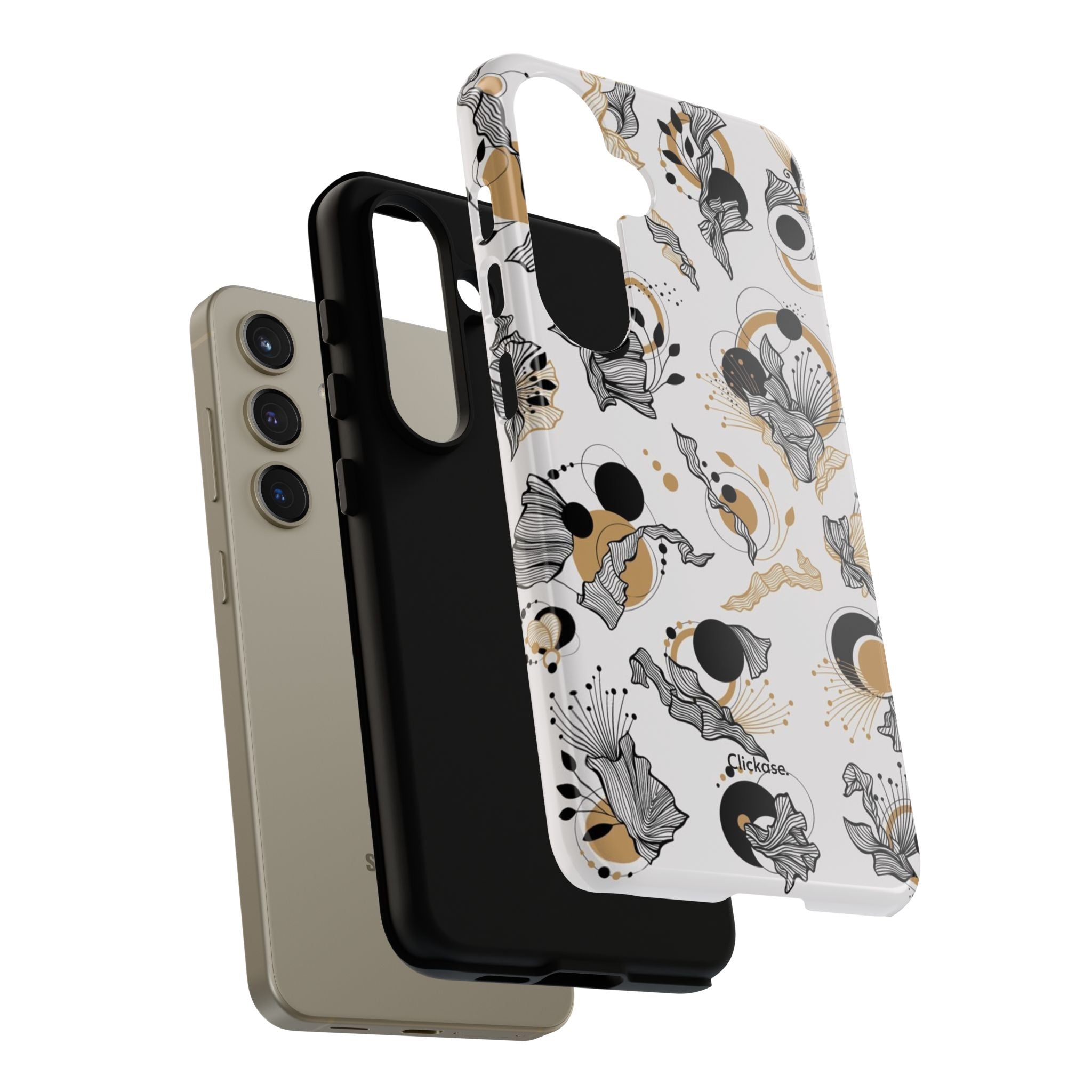 Abstract Floral Design Tough Phone Cases by