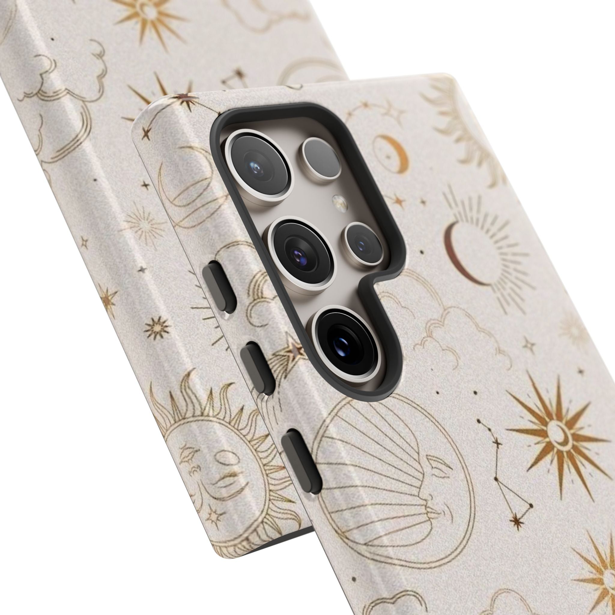 Astrology Celestial Moon and Star Pattern Tough Phone Case by