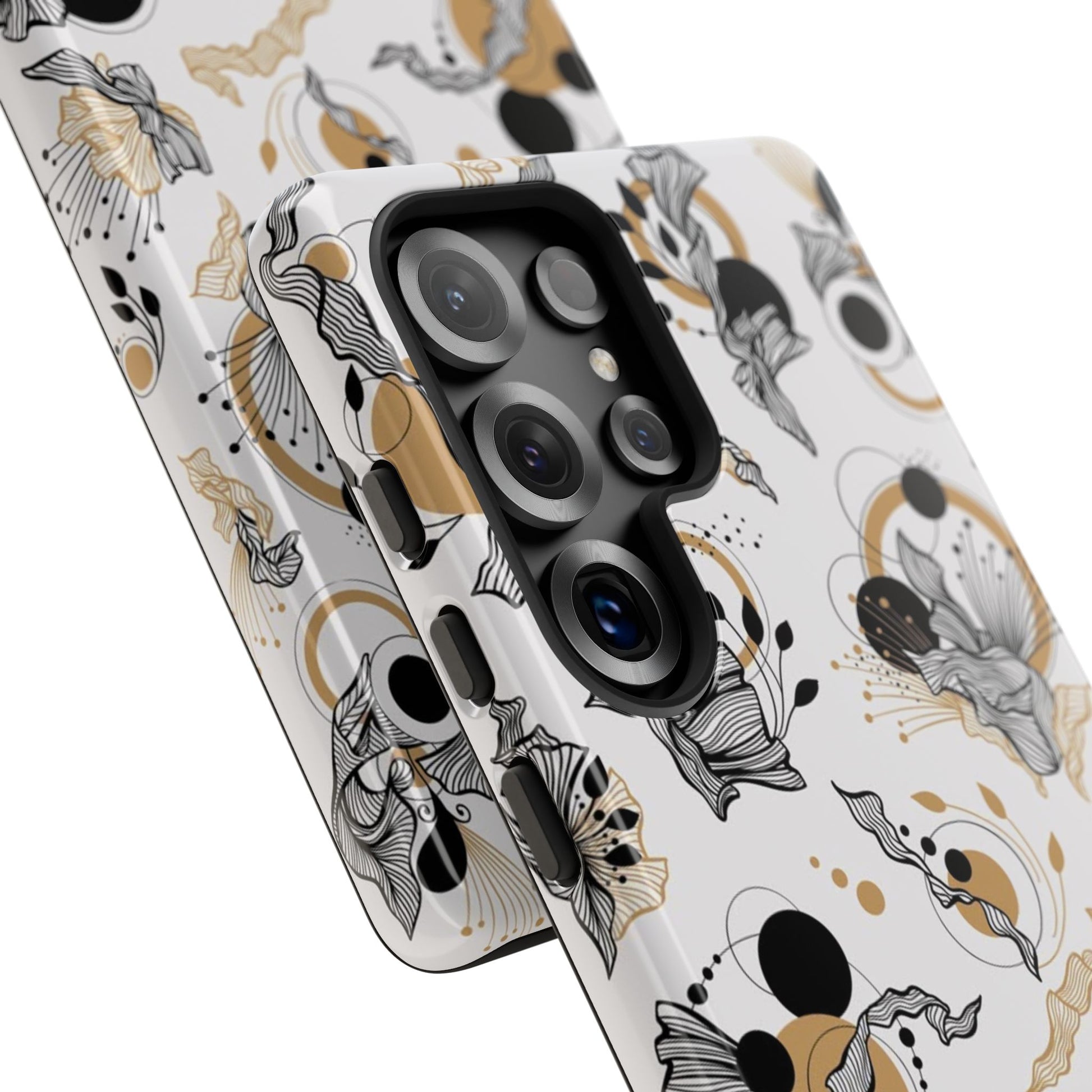 Abstract Floral Design Tough Phone Cases by