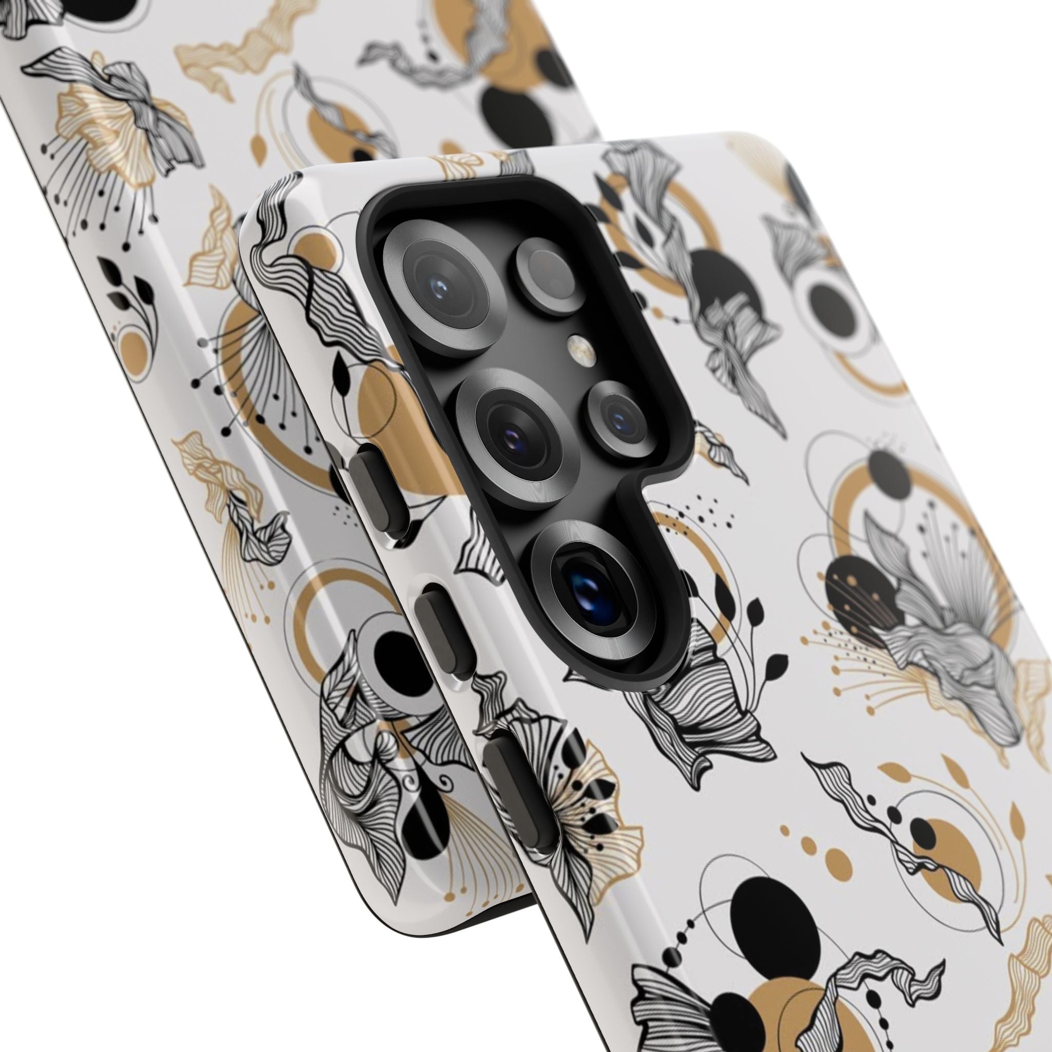 Abstract Floral Design Tough Phone Cases by