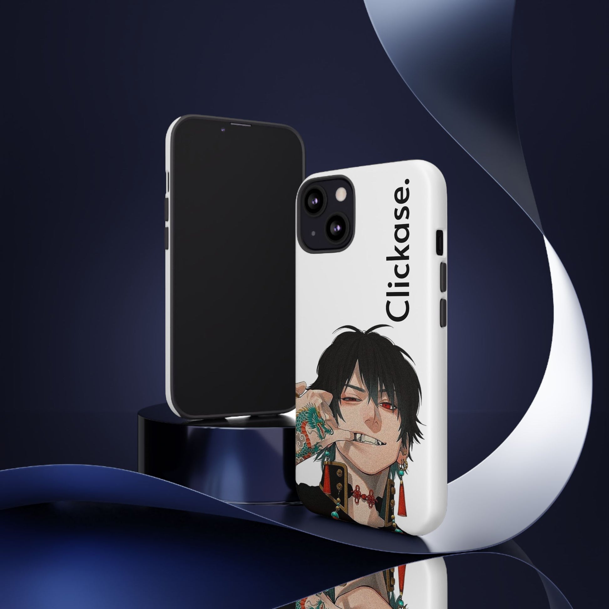 Edgy Anime Rebel Character - Tough Phone Case by