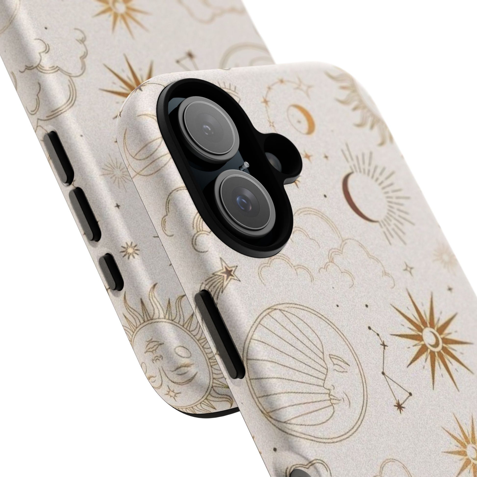 Astrology Celestial Moon and Star Pattern Tough Phone Case by