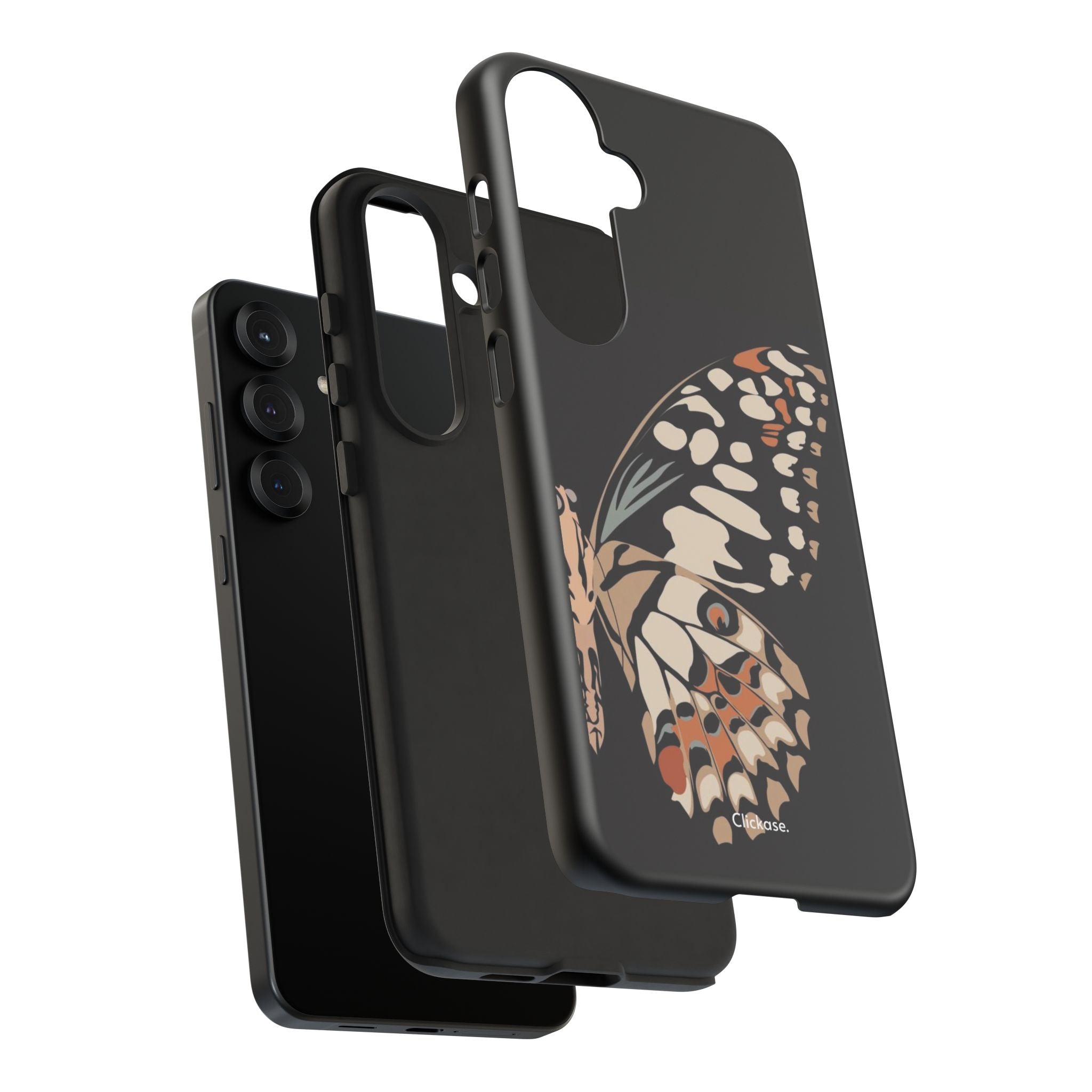 Butterfly Black Tough Phone Case by