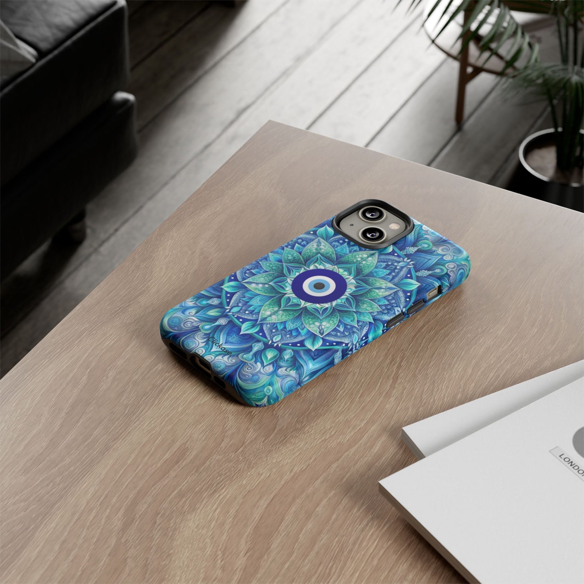 Mandala Design Blue Eye Pattern Tough Phone Case by