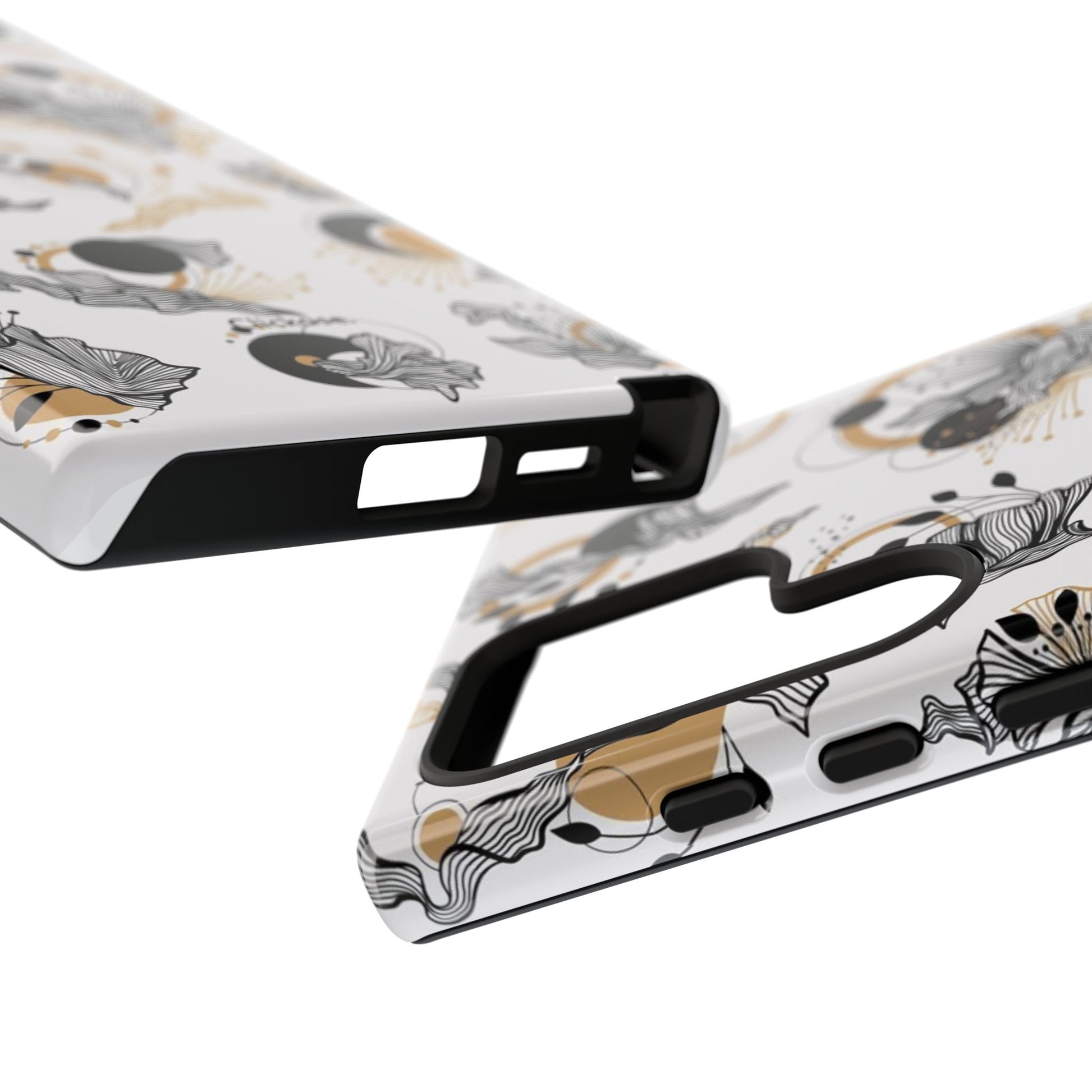 Abstract Floral Design Tough Phone Cases by