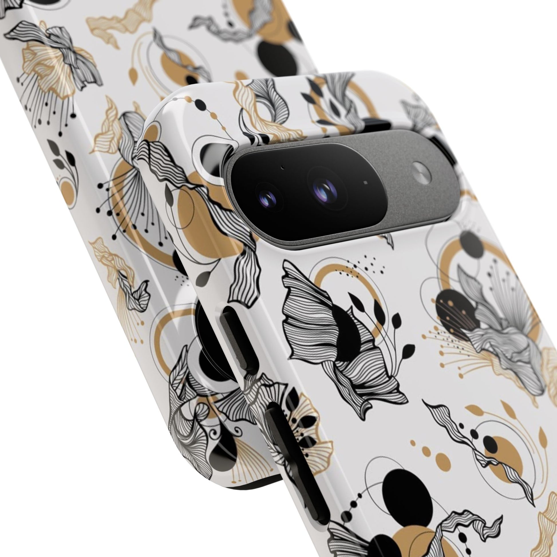 Abstract Floral Design Tough Phone Cases by