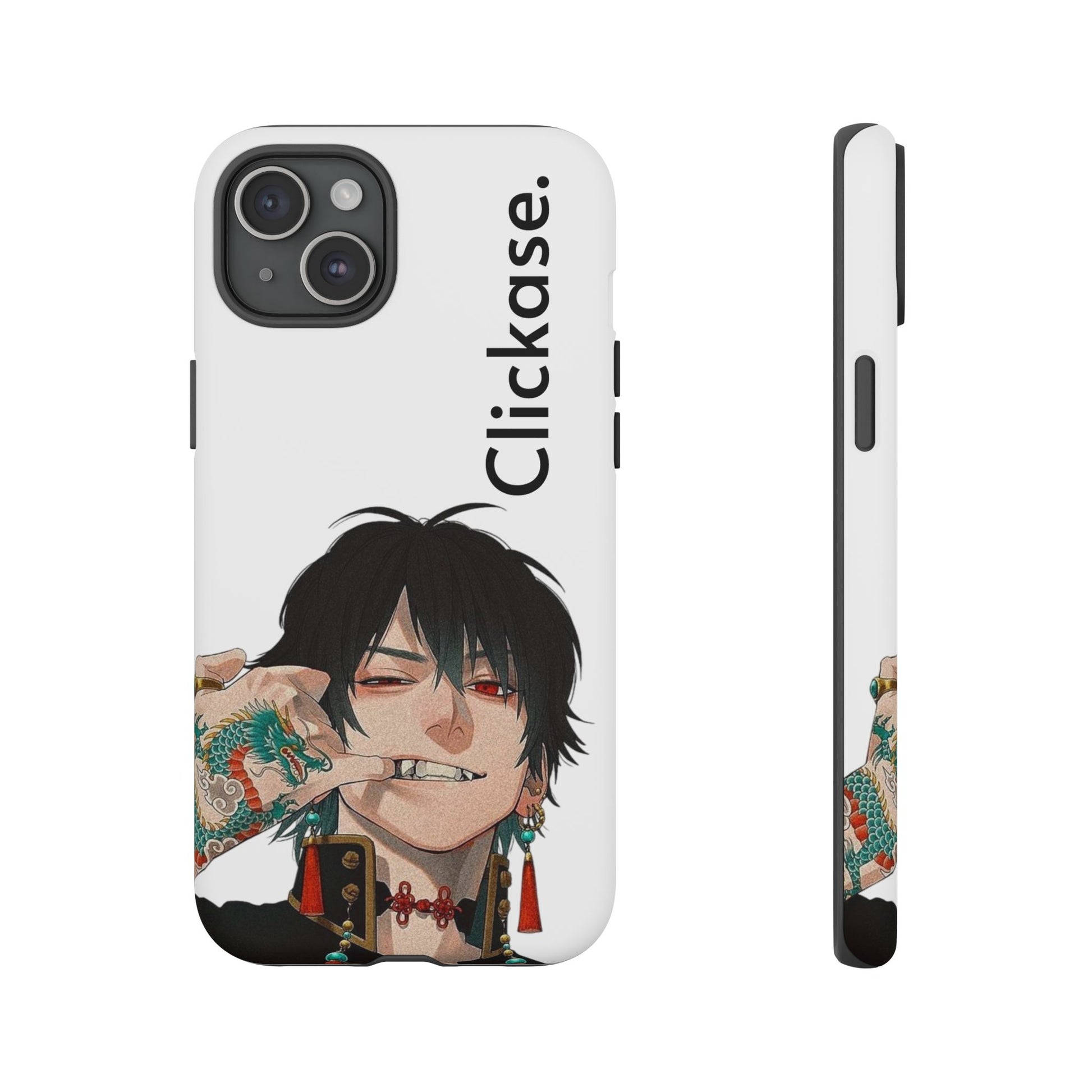Edgy Anime Rebel Character - Tough Phone Case by