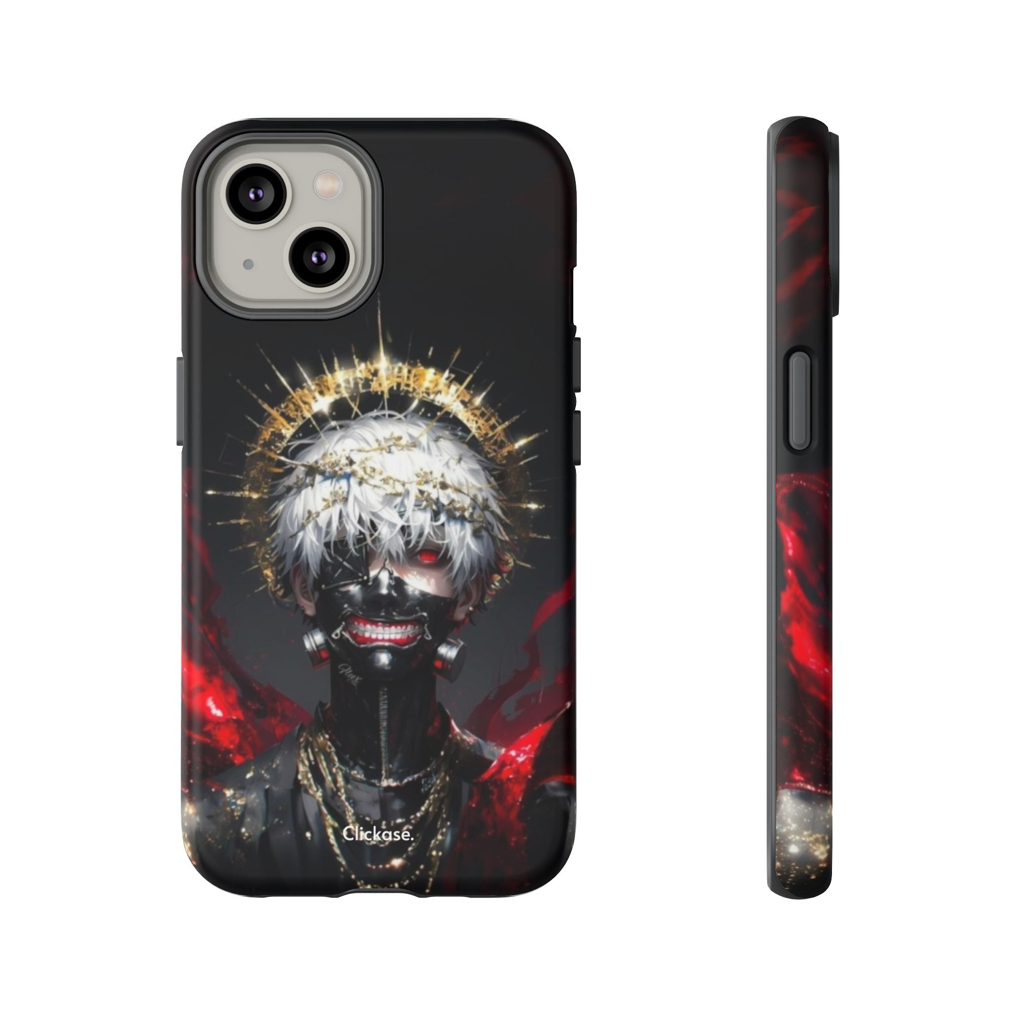 Ken Kaneki anime touch phone case with 3D vibrant design and durable shock-absorbing protection