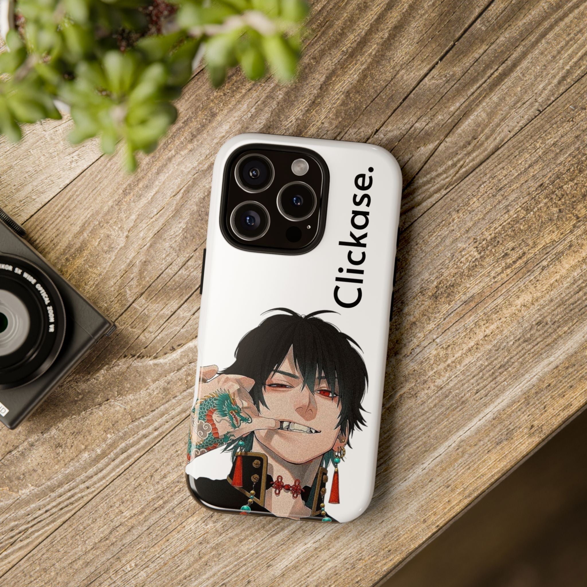 Edgy Anime Rebel Character - Tough Phone Case by
