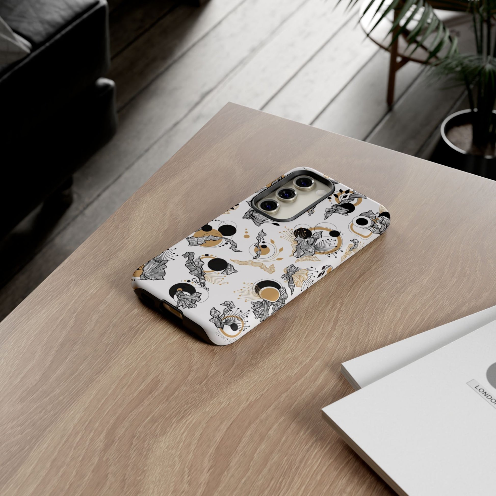 Abstract Floral Design Tough Phone Cases by