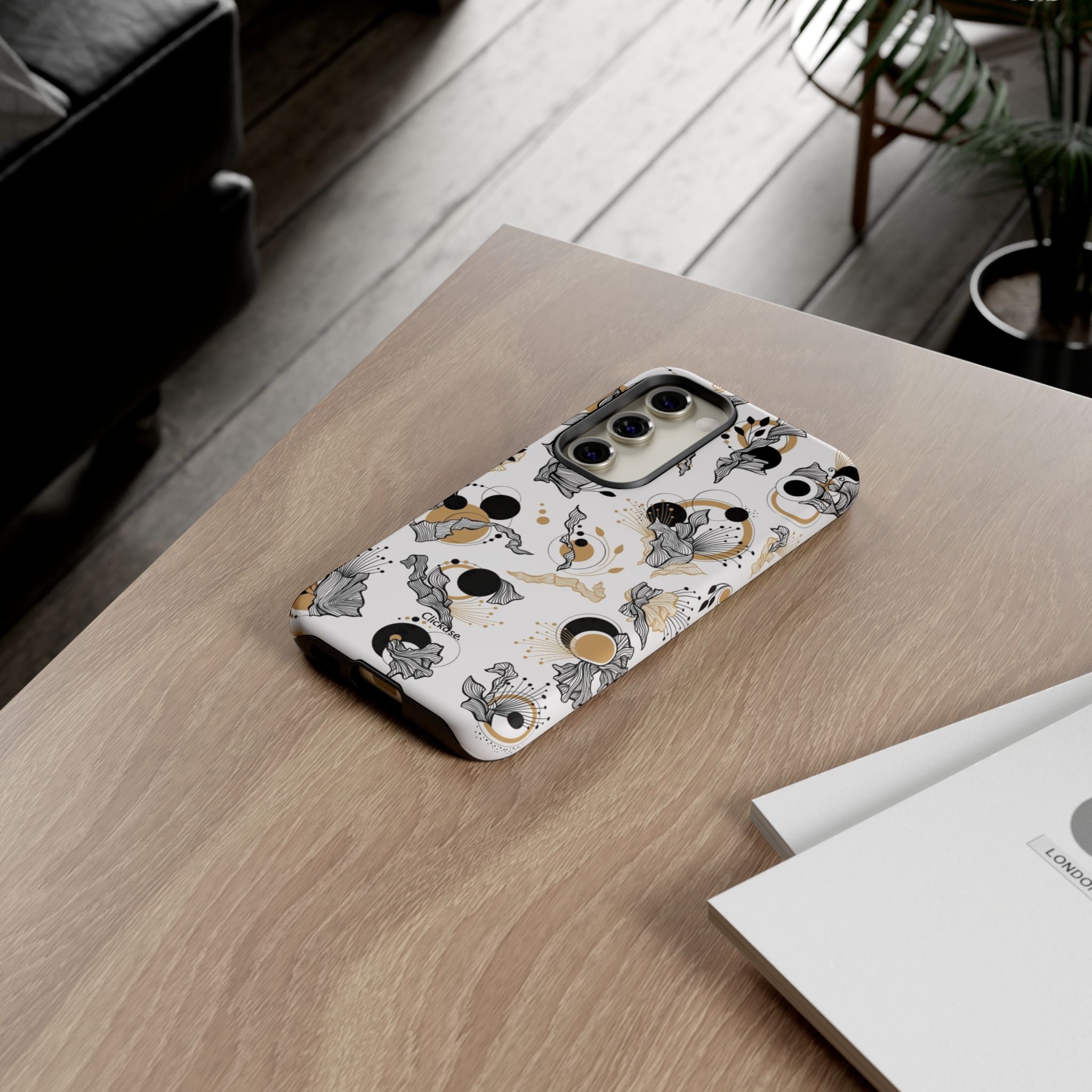 Abstract Floral Design Tough Phone Cases by