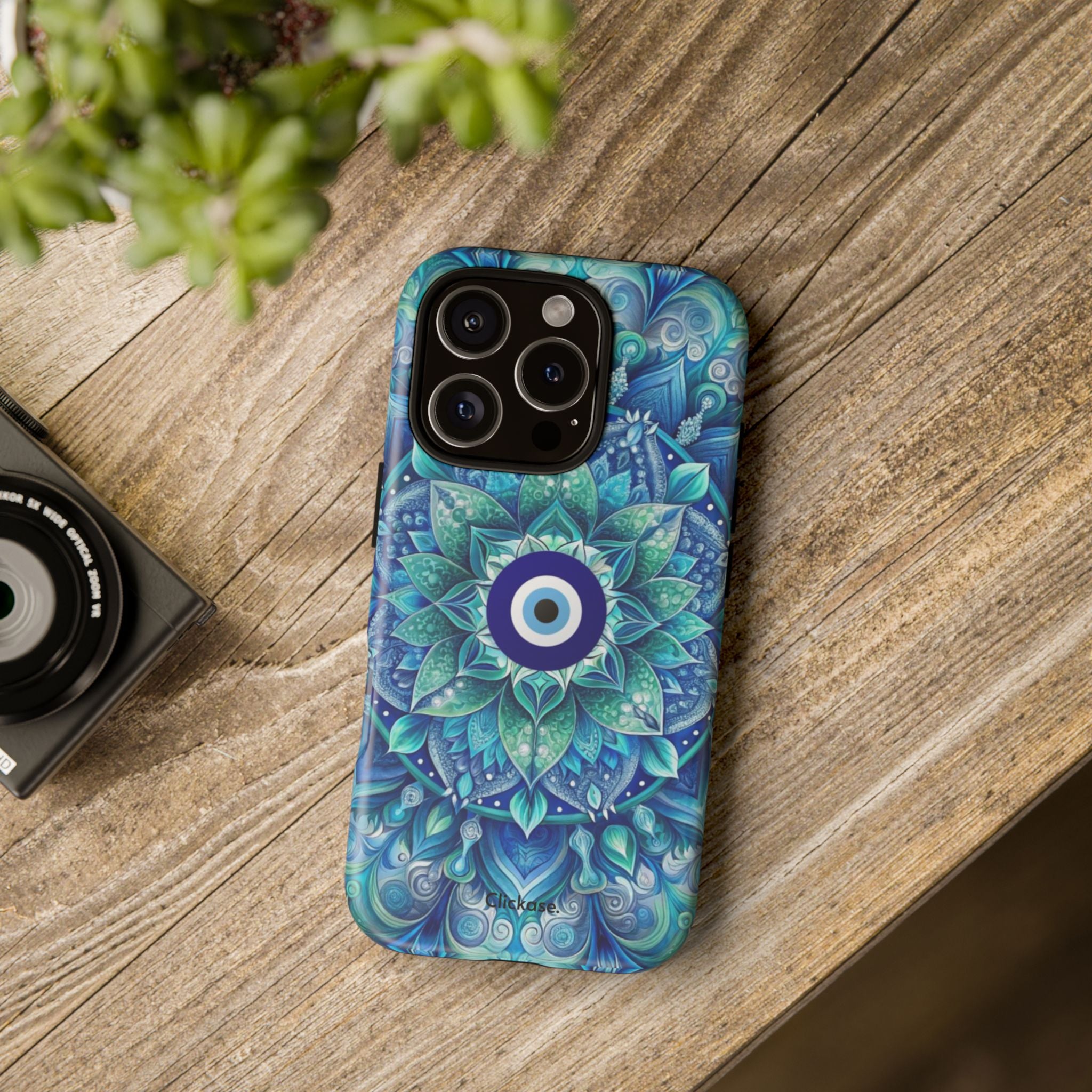 Mandala Design Blue Eye Pattern Tough Phone Case by