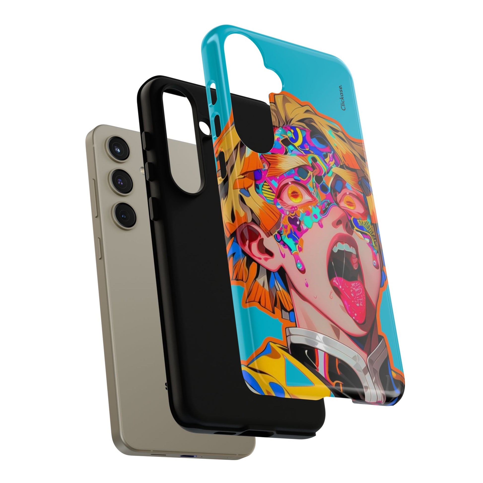 Zenitsu Agatsuma – Neon Thunder Pop Art Tough Phone Case by