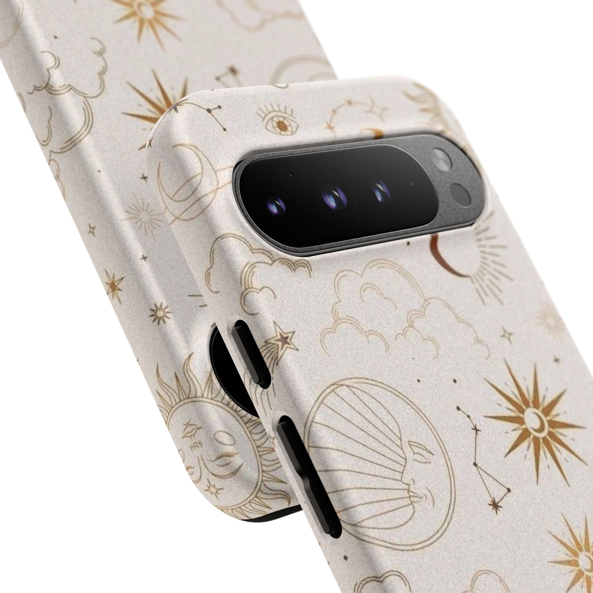 Astrology Celestial Moon and Star Pattern Tough Phone Case by