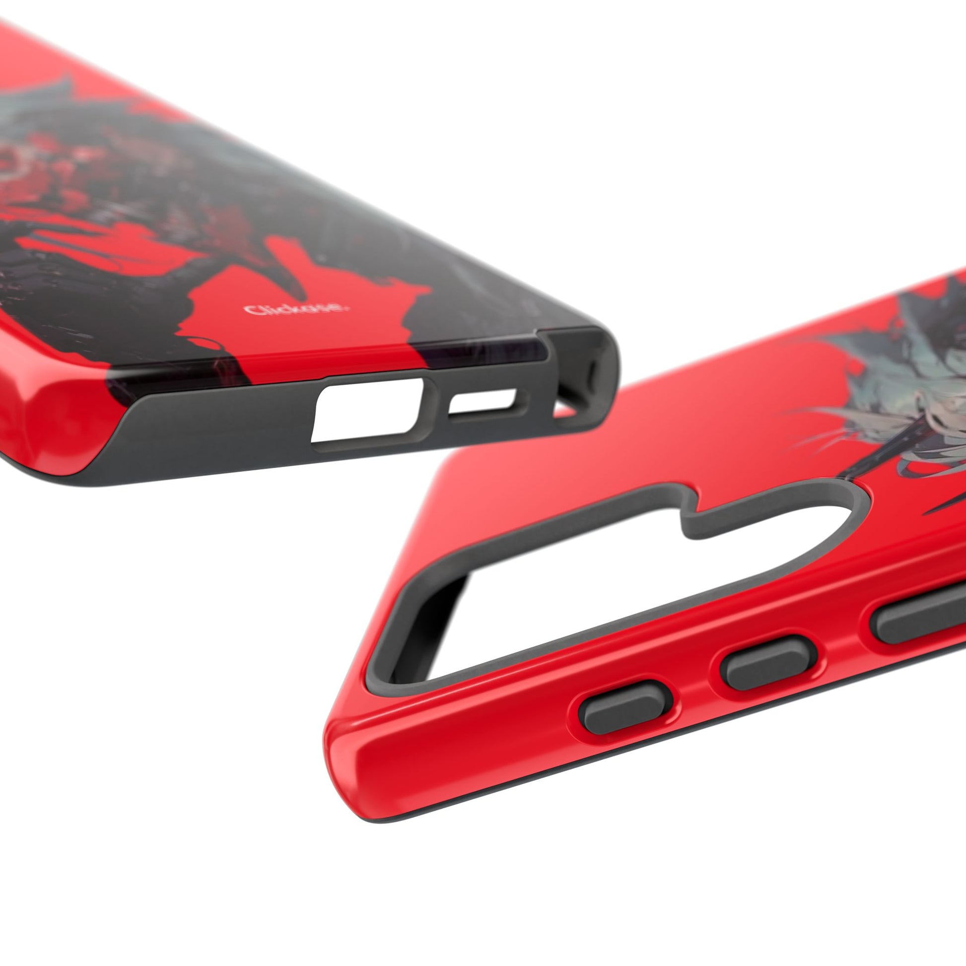 Demon Core Awakening – Futuristic Oni Cyborg Tough Phone Case by
