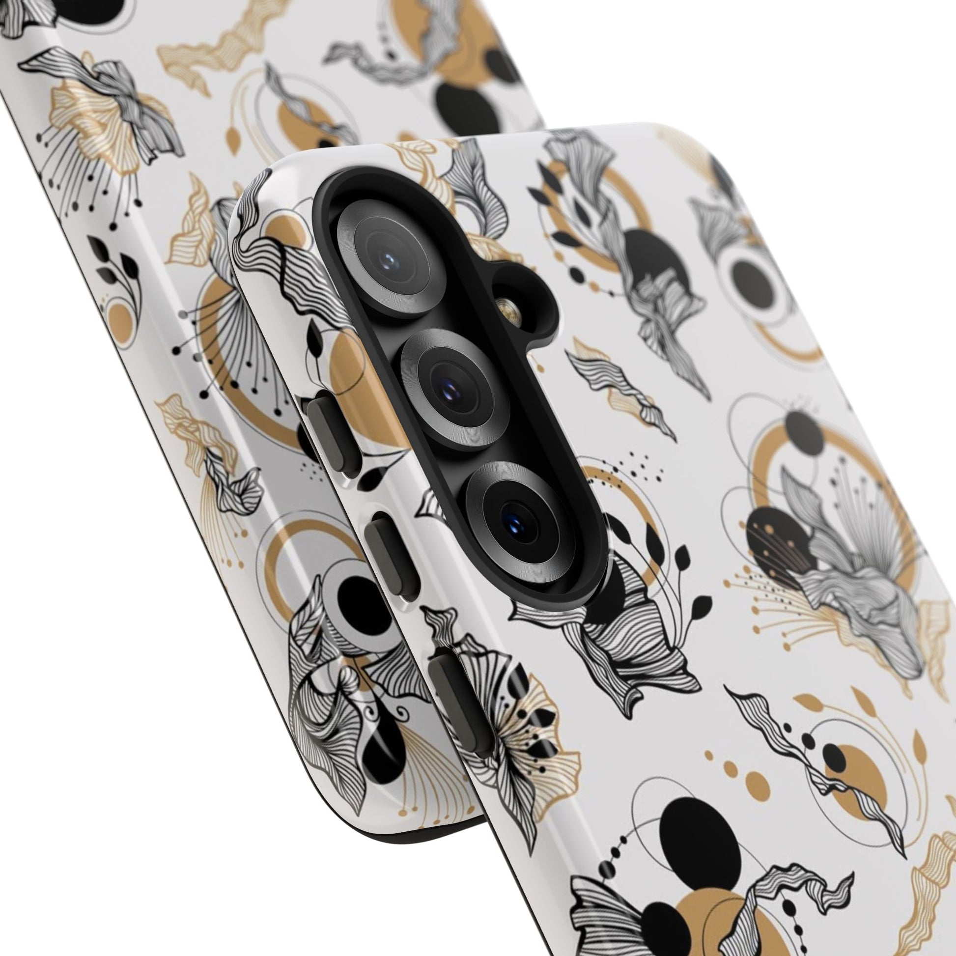 Abstract Floral Design Tough Phone Cases by