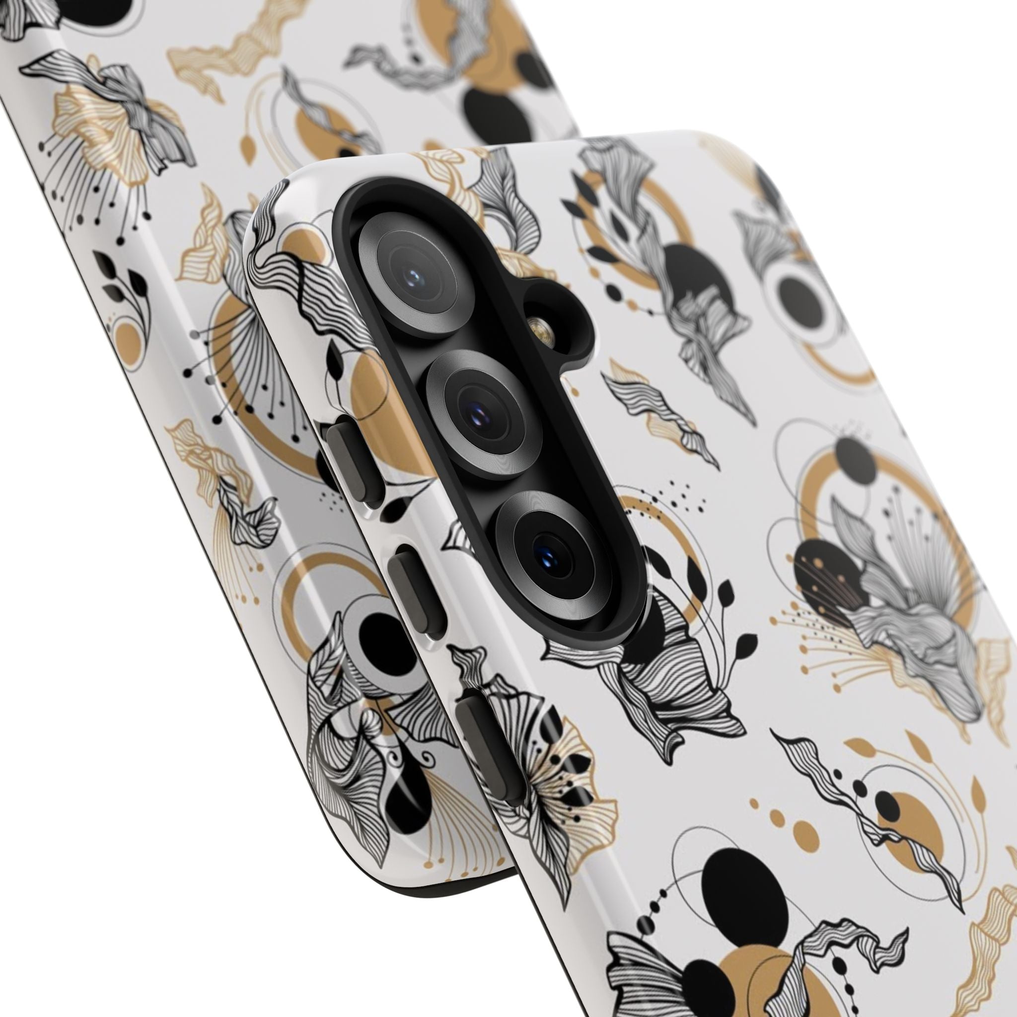 Abstract Floral Design Tough Phone Cases by