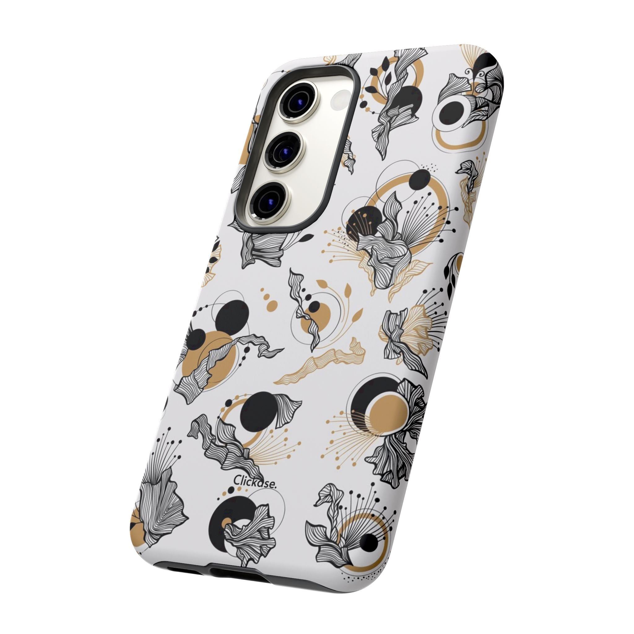 Abstract Floral Design Tough Phone Cases by