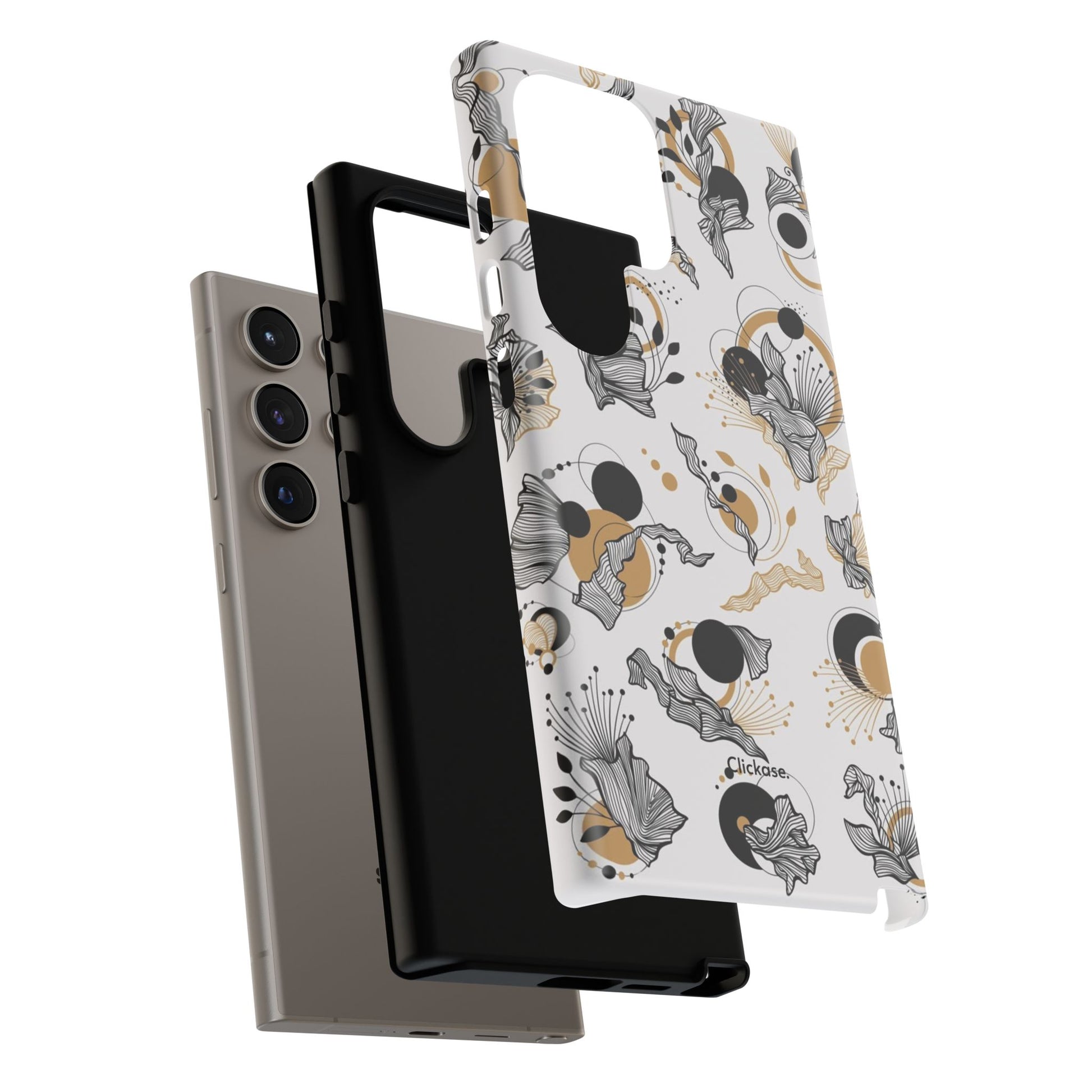 Abstract Floral Design Tough Phone Cases by