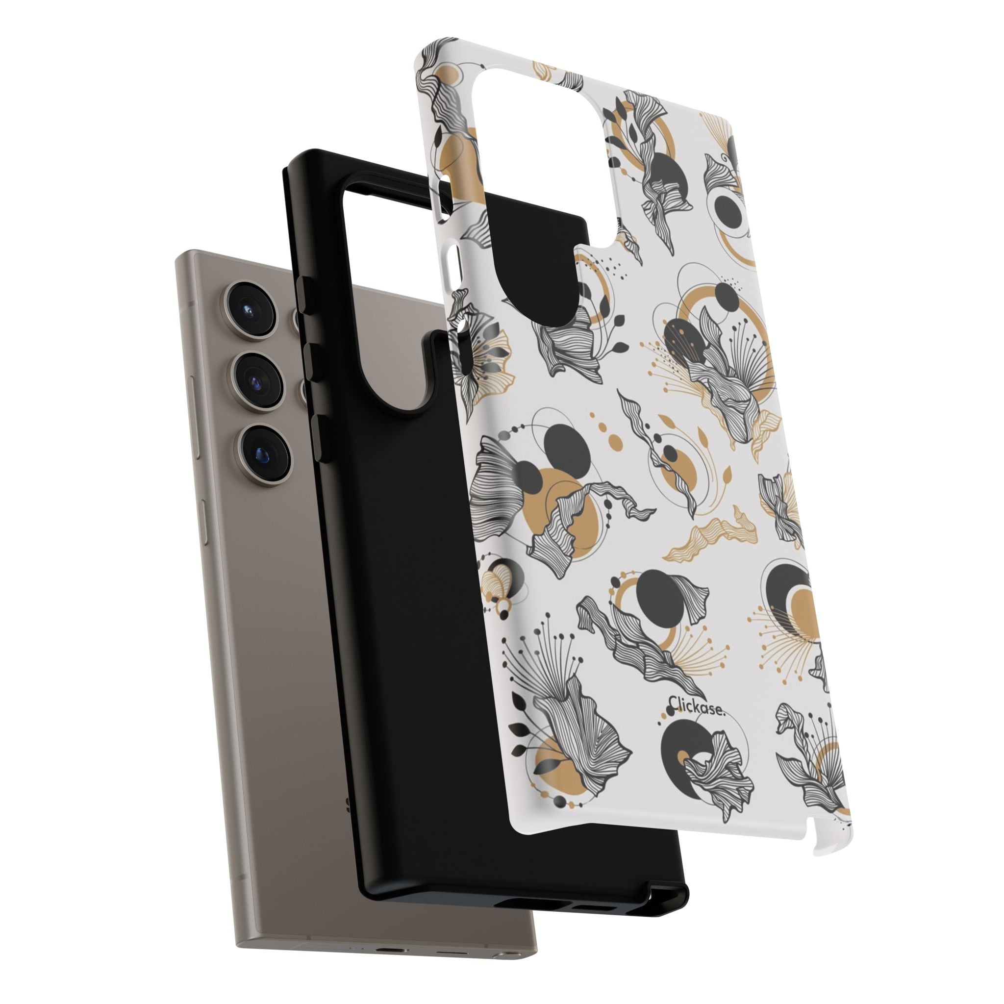 Abstract Floral Design Tough Phone Cases by