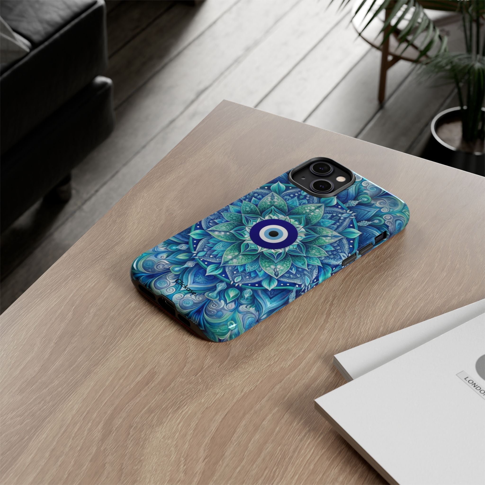 Mandala Design Blue Eye Pattern Tough Phone Case by