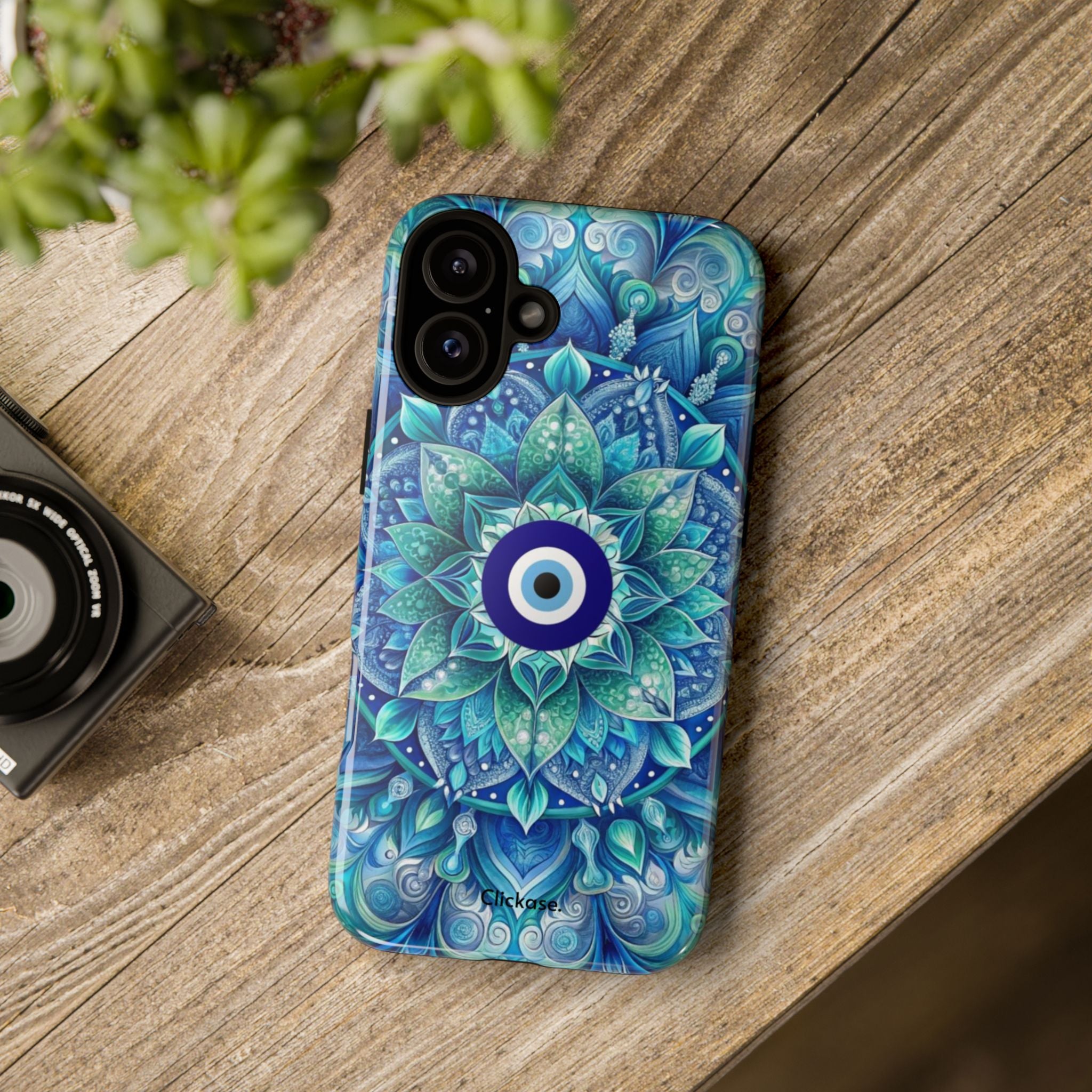 Mandala Design Blue Eye Pattern Tough Phone Case by