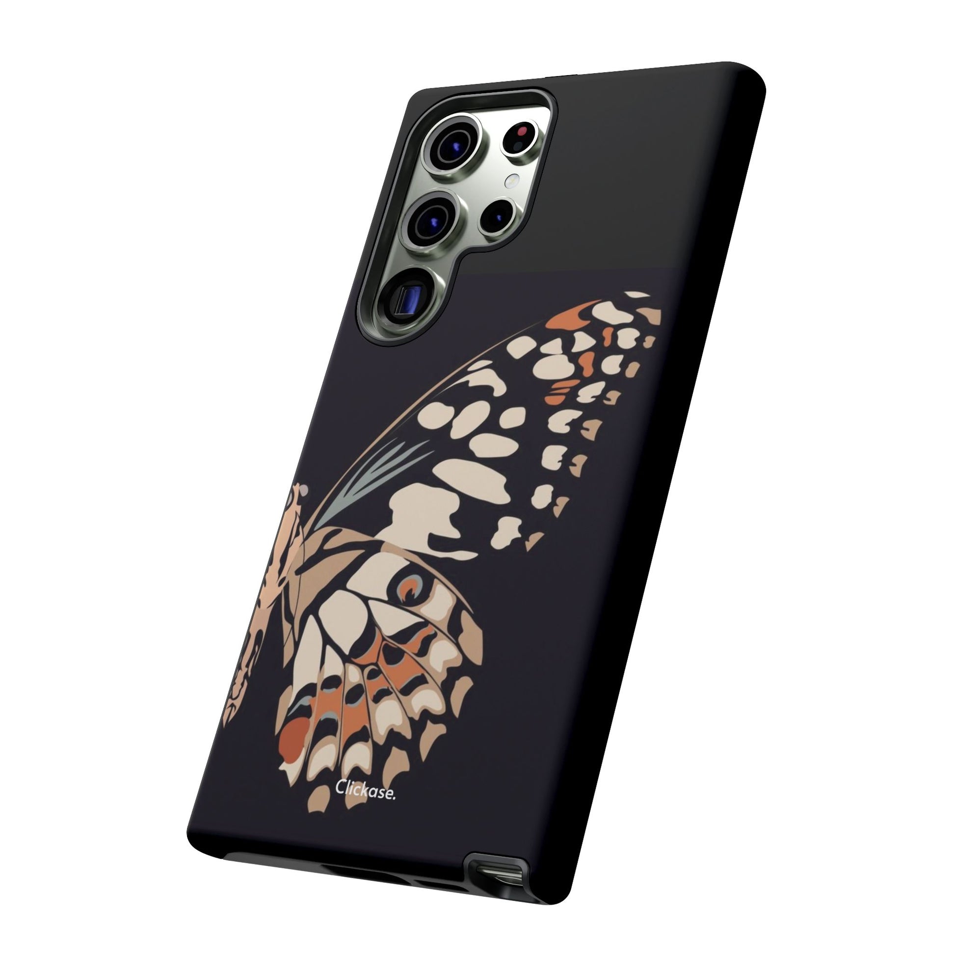Butterfly Black Tough Phone Case by