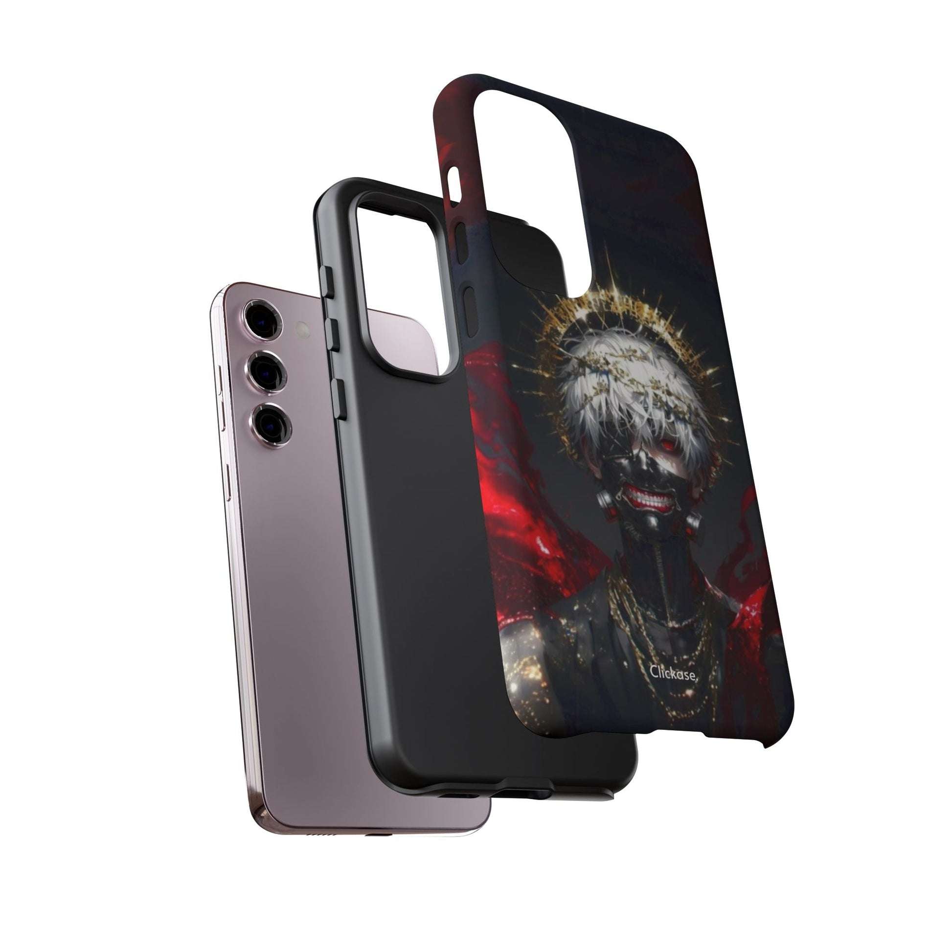 Ken Kaneki Anime phone case with 3D wrap, durable shock-absorbing design and vibrant full-color graphics