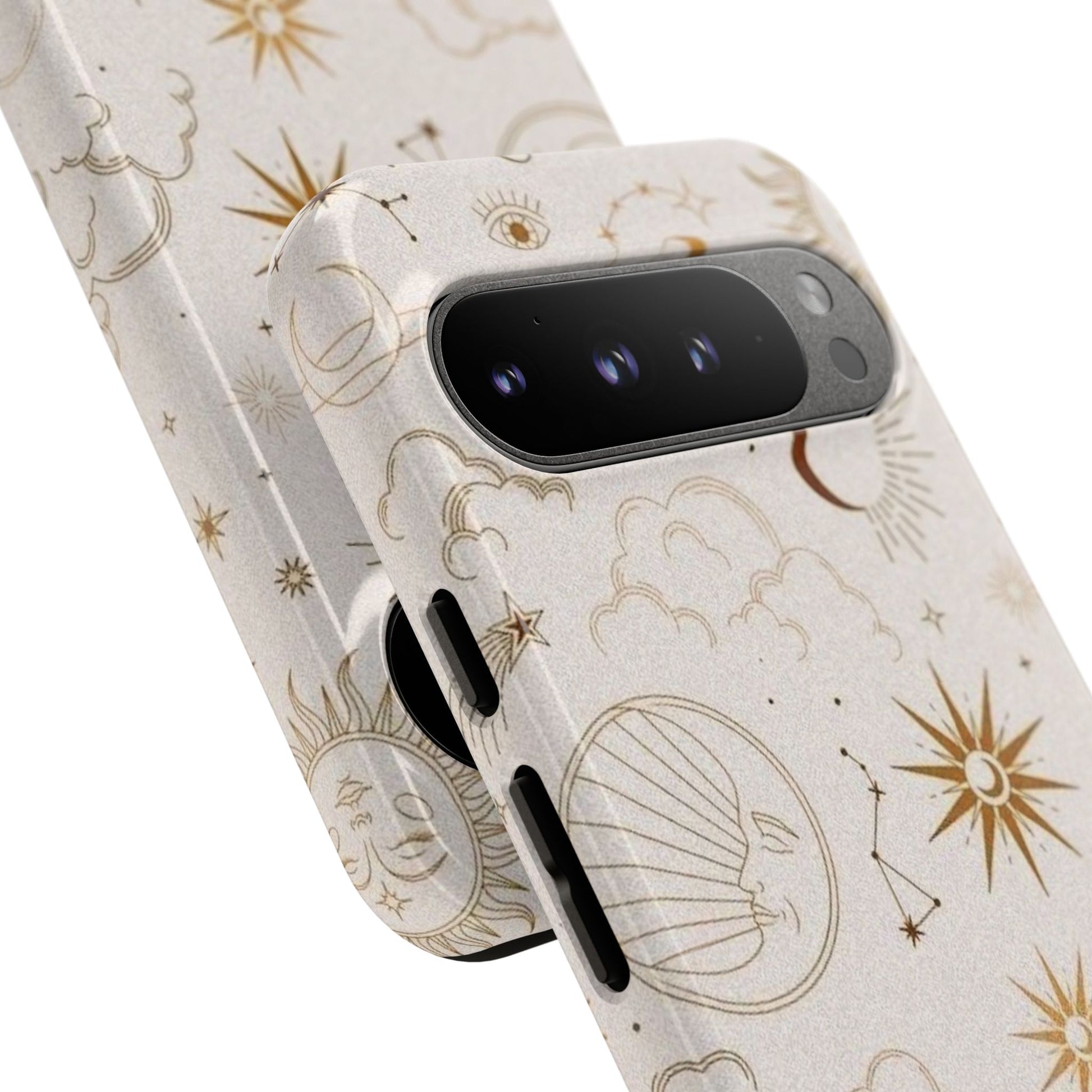 Astrology Celestial Moon and Star Pattern Tough Phone Case by