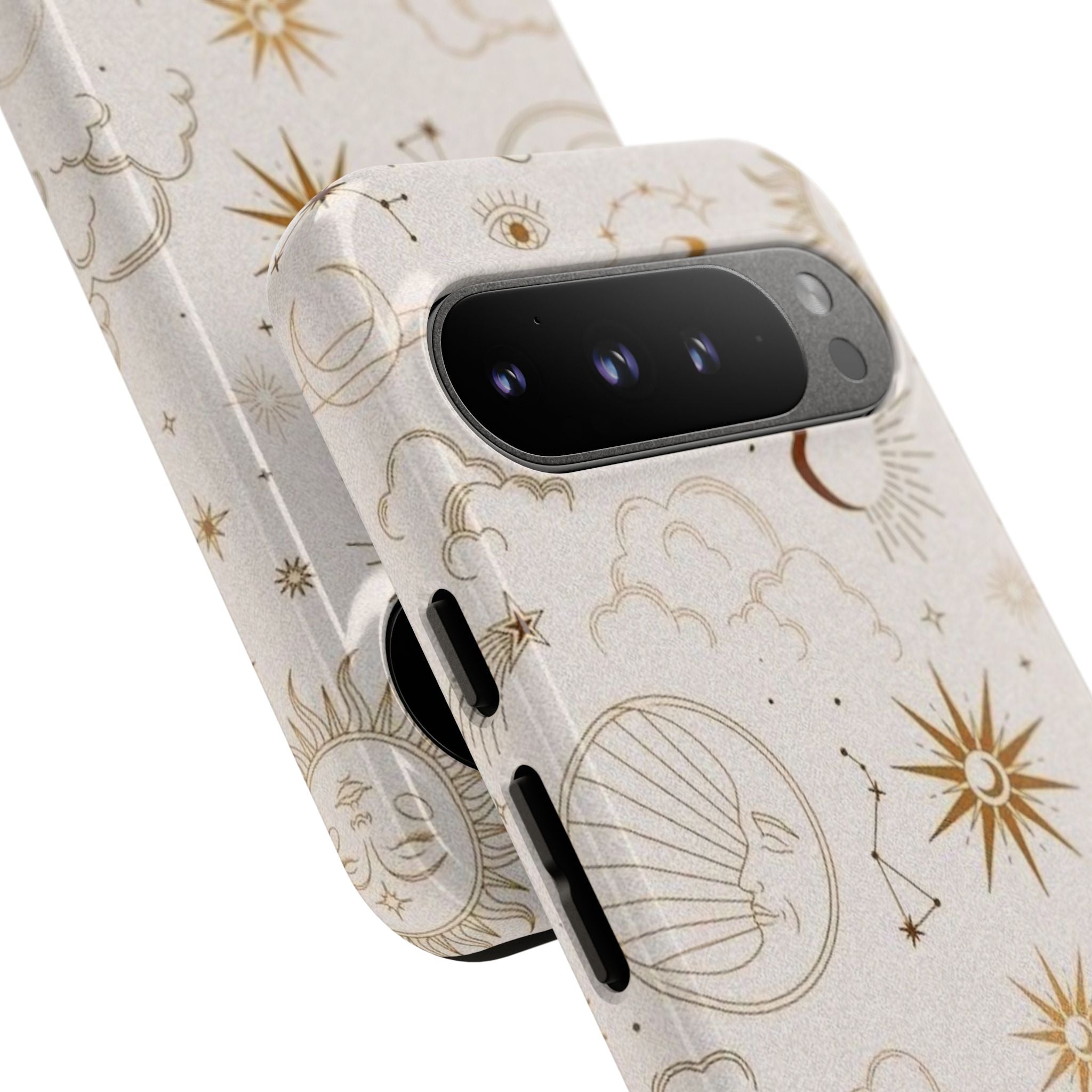 Astrology Celestial Moon and Star Pattern Tough Phone Case by