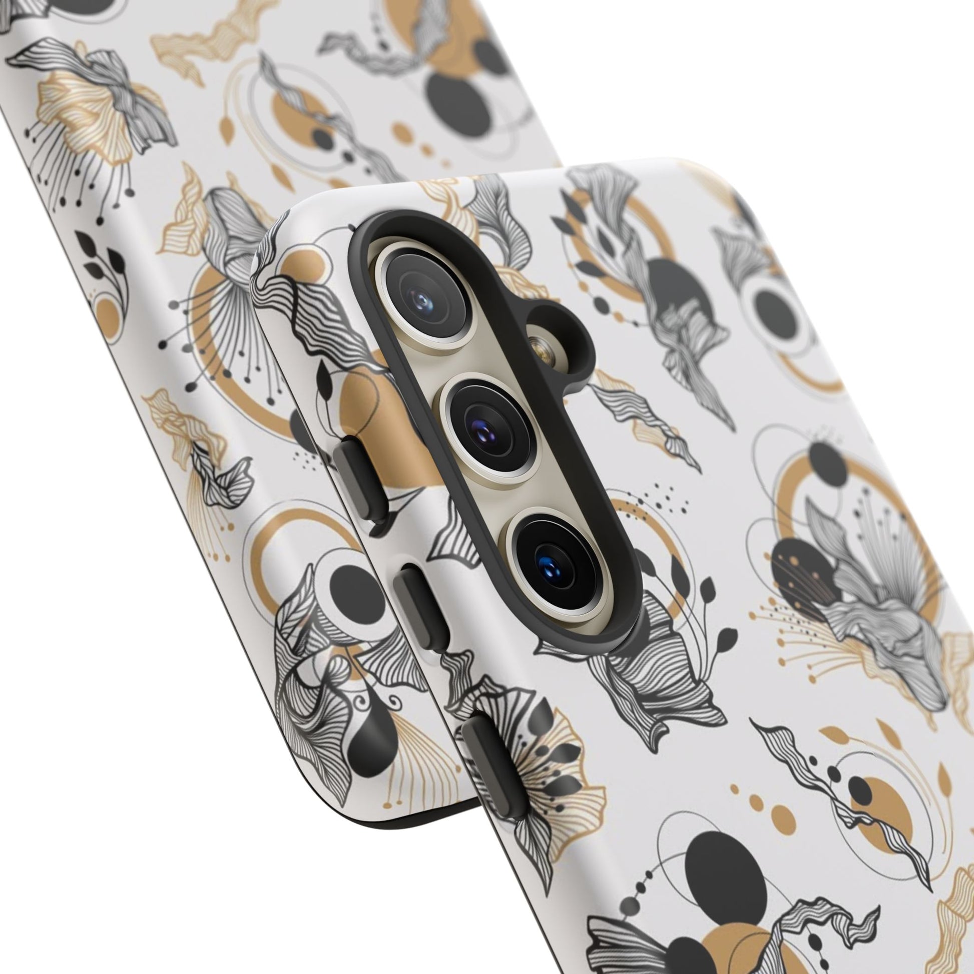 Abstract Floral Design Tough Phone Cases by
