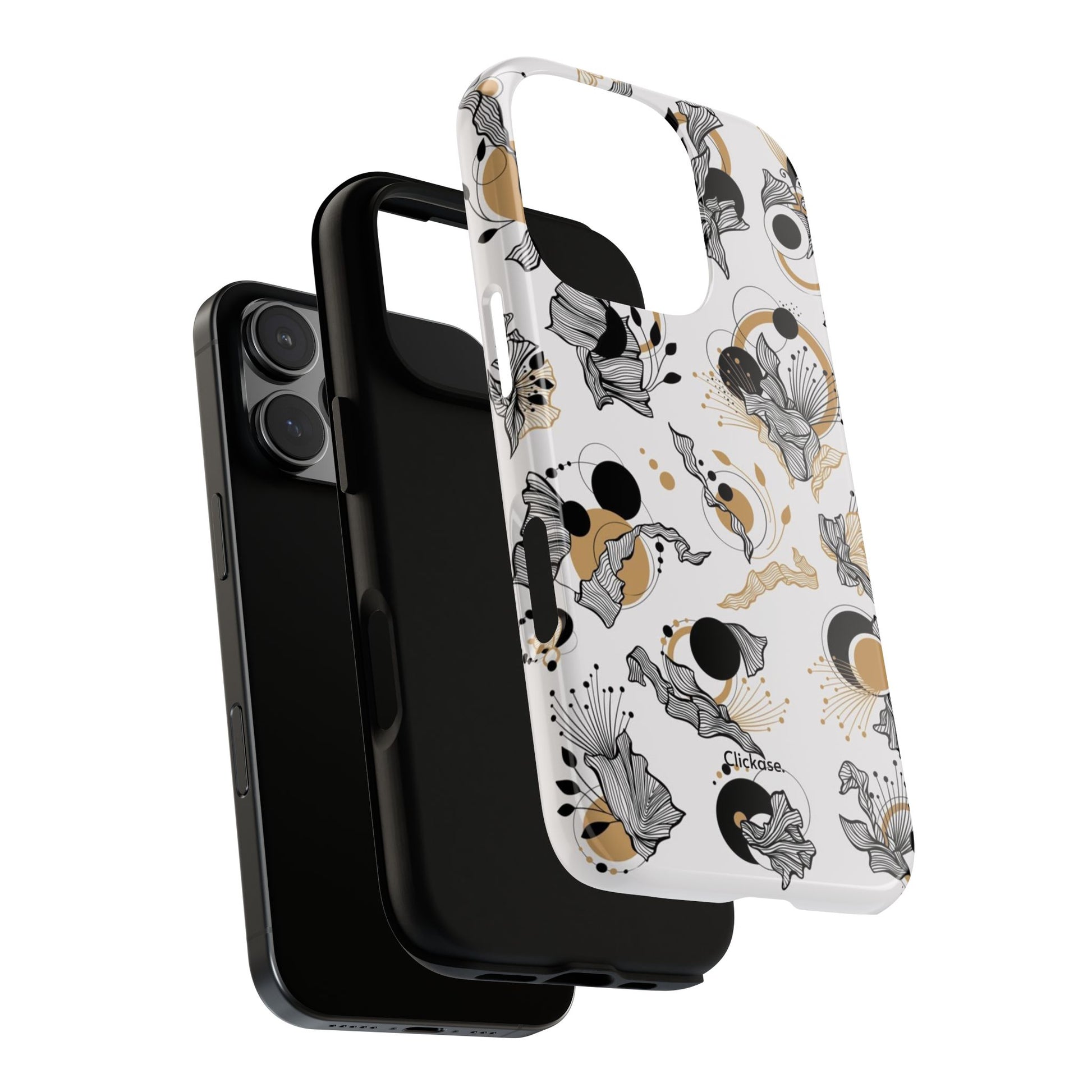 Abstract Floral Design Tough Phone Cases by