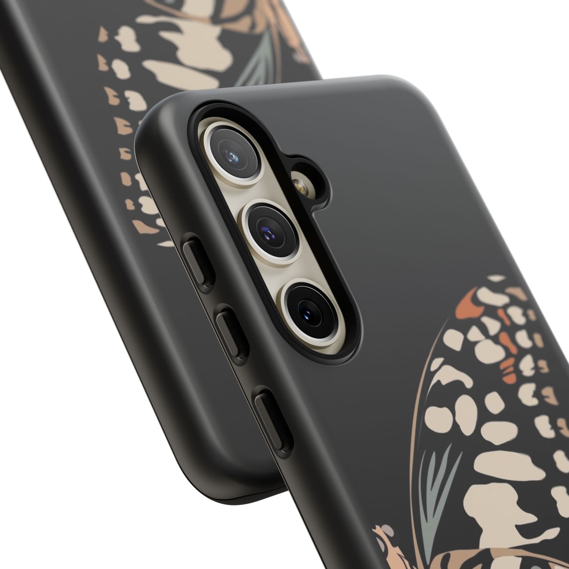 Butterfly Black Tough Phone Case by