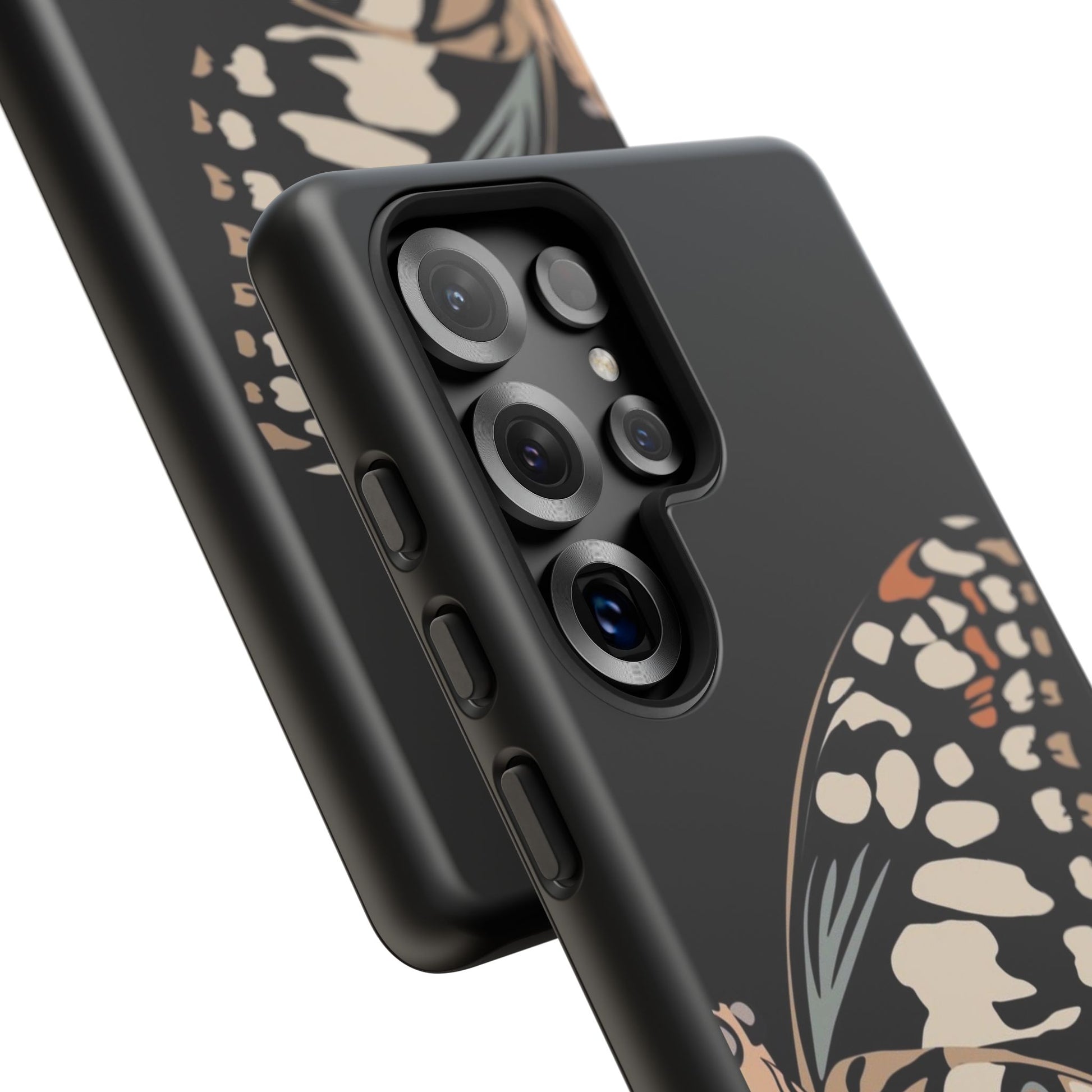 Butterfly Black Tough Phone Case by