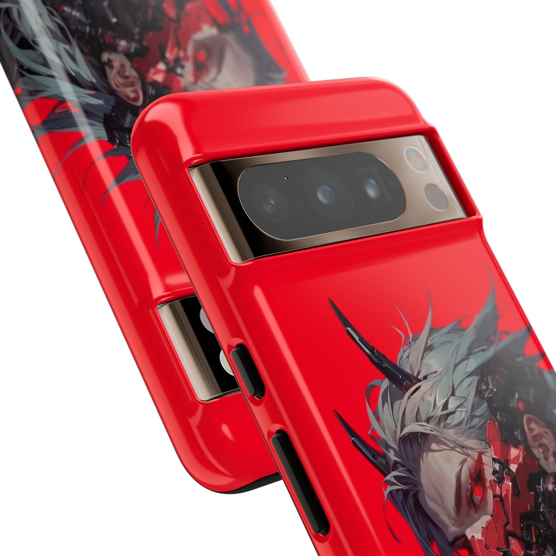 Demon Core Awakening – Futuristic Oni Cyborg Tough Phone Case by