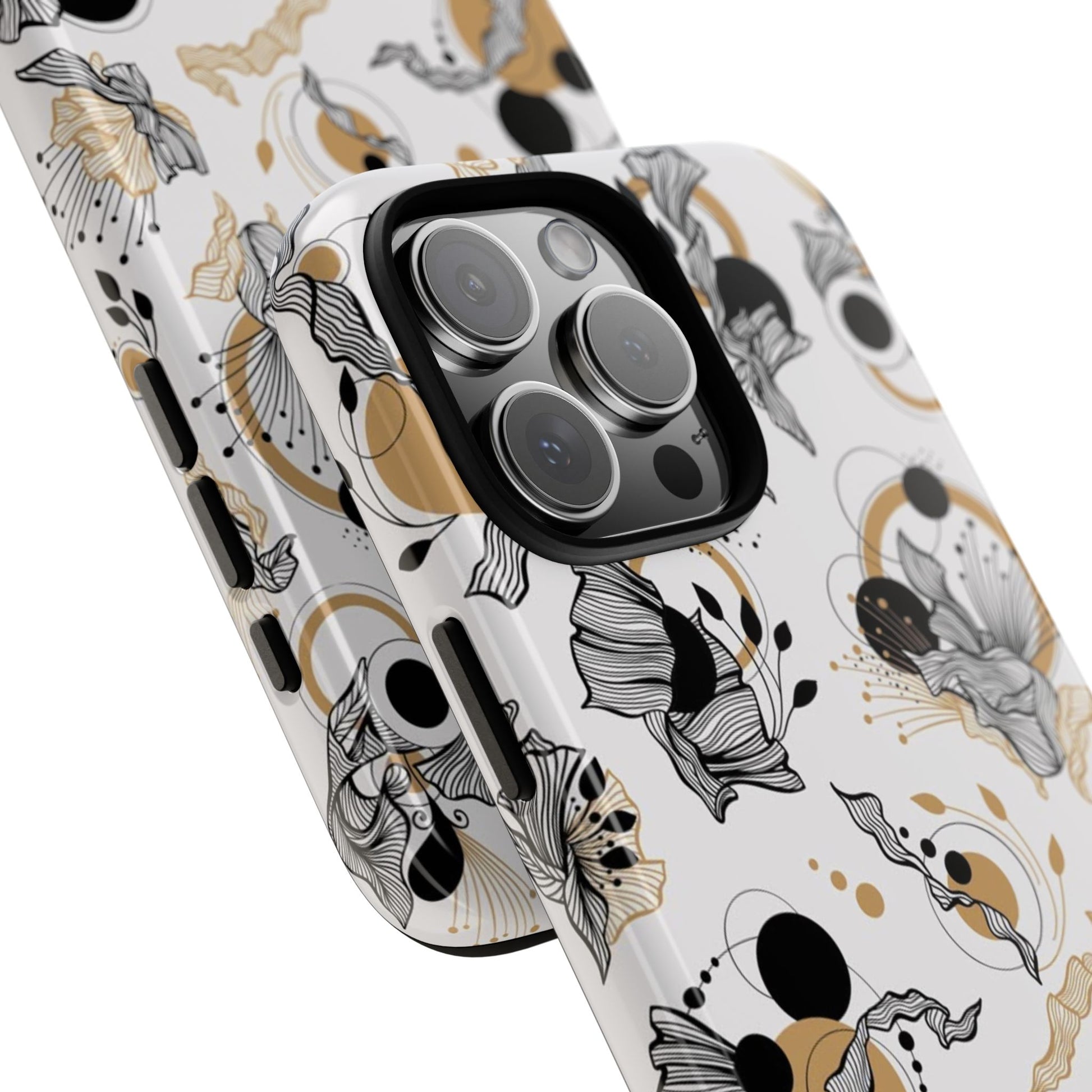 Abstract Floral Design Tough Phone Cases by