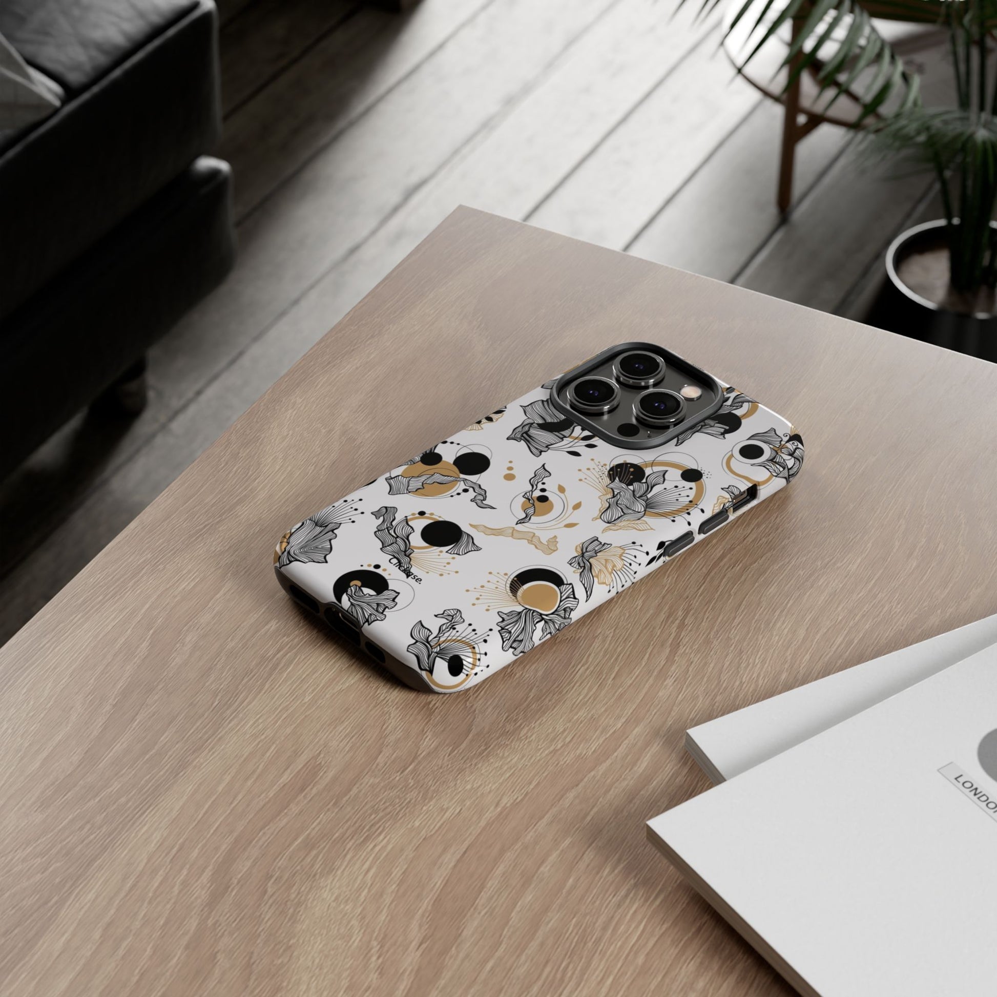 Abstract Floral Design Tough Phone Cases by