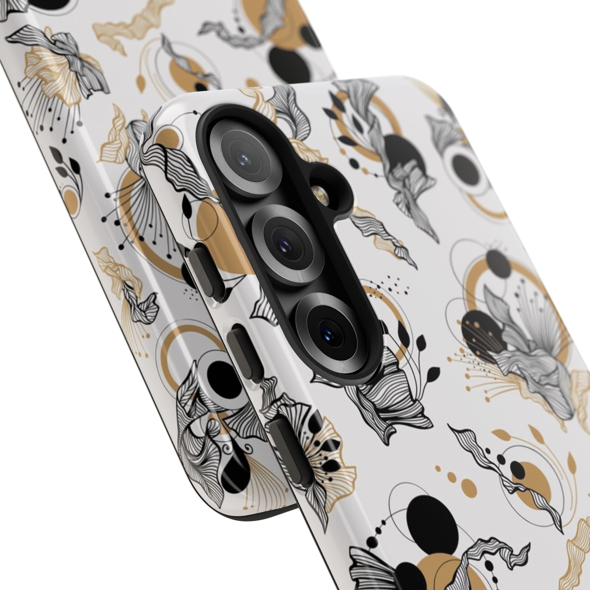 Abstract Floral Design Tough Phone Cases by