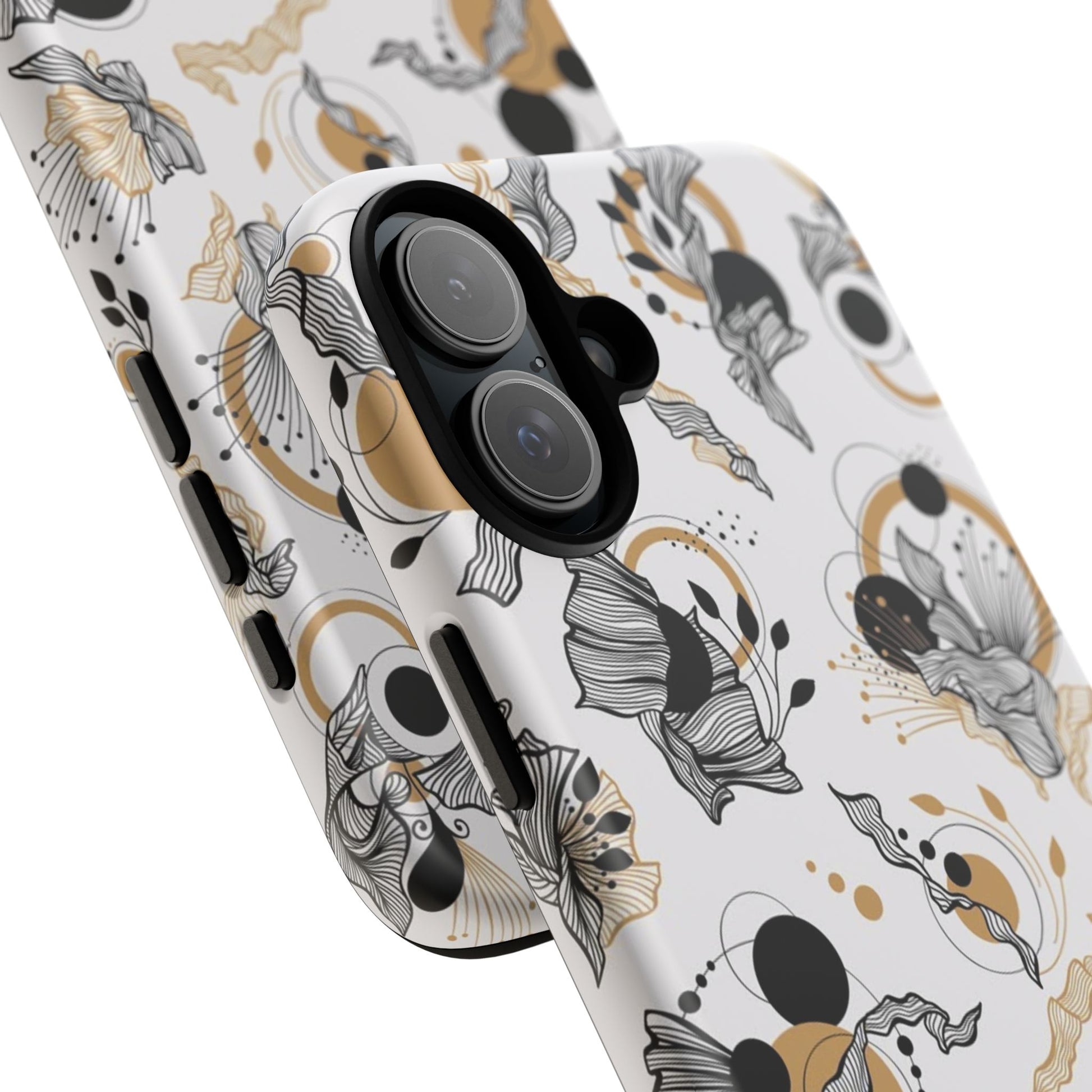 Abstract Floral Design Tough Phone Cases by