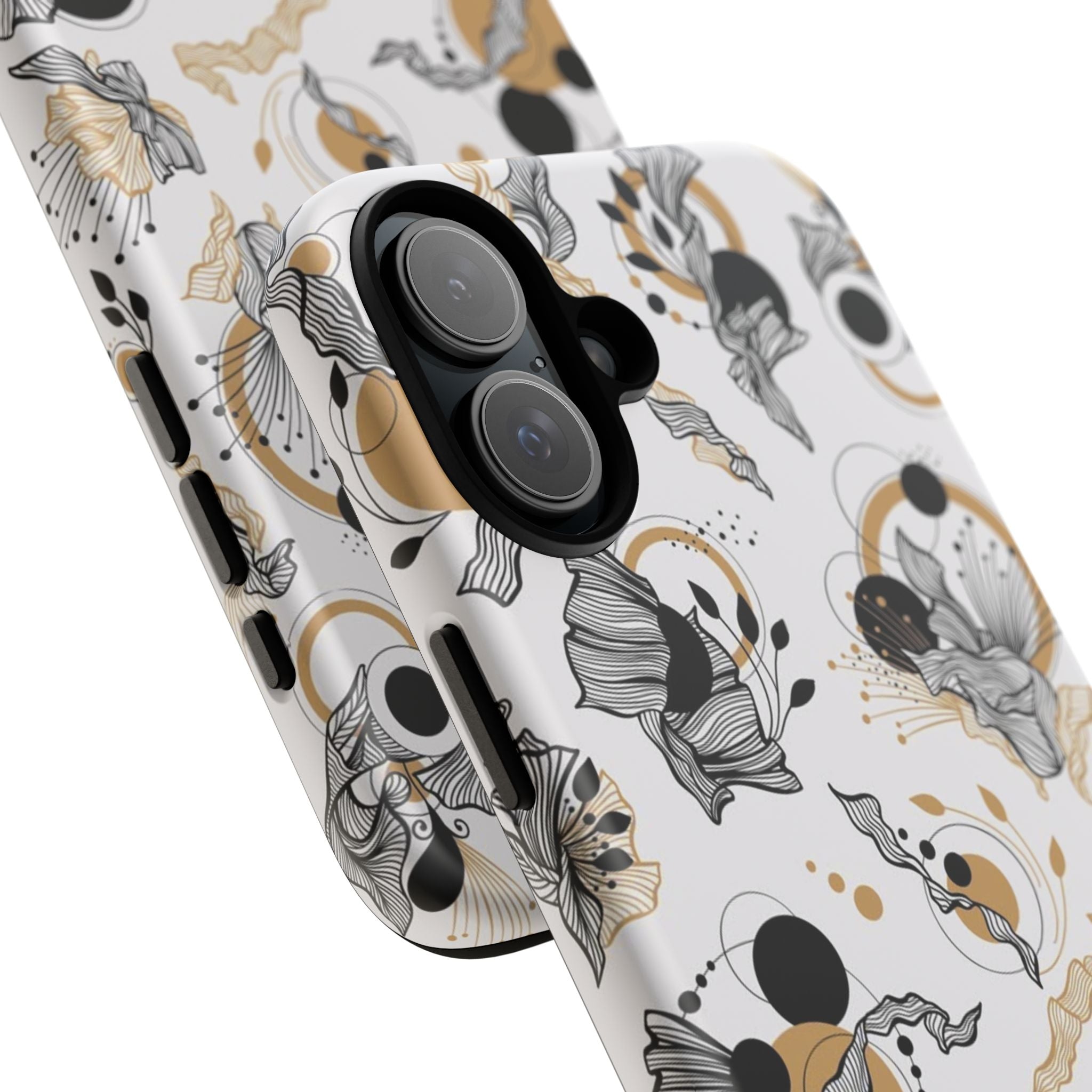 Abstract Floral Design Tough Phone Cases by