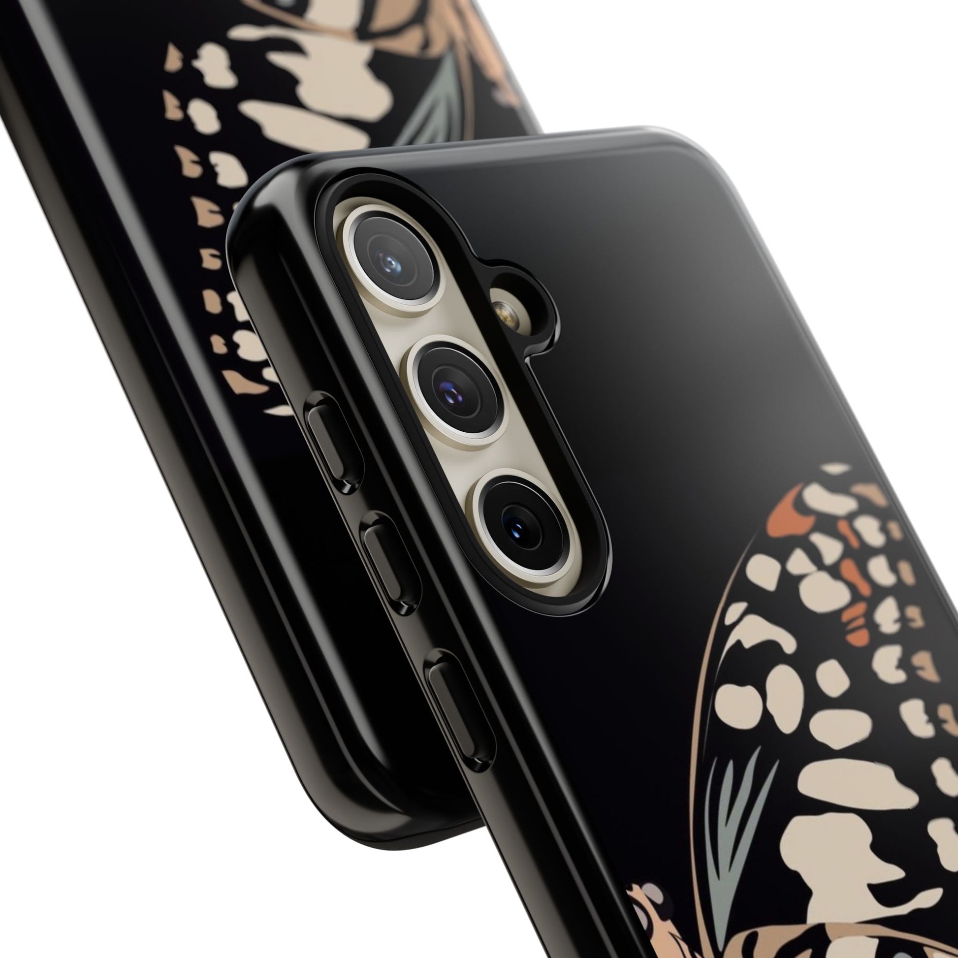 Butterfly Black Tough Phone Case by