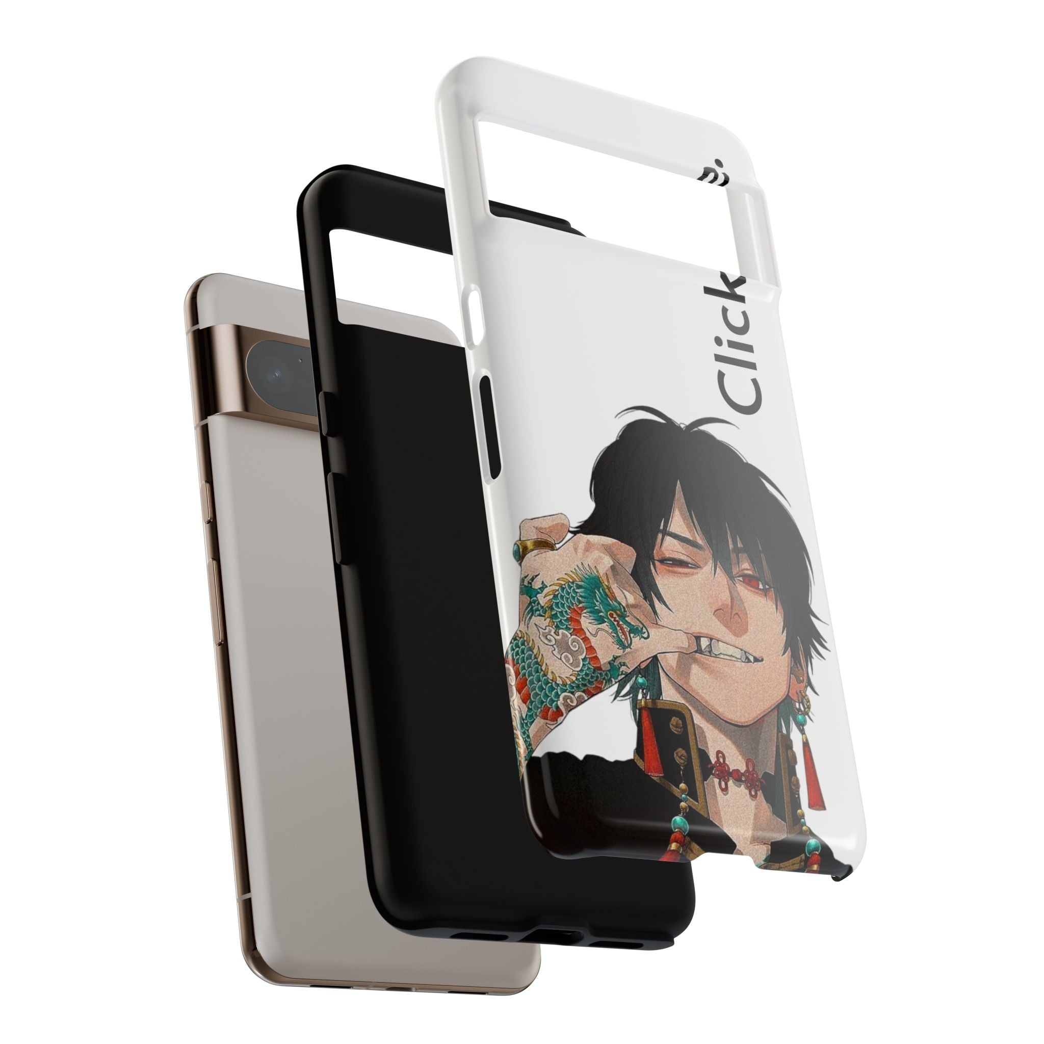 Edgy Anime Rebel Character - Tough Phone Case by