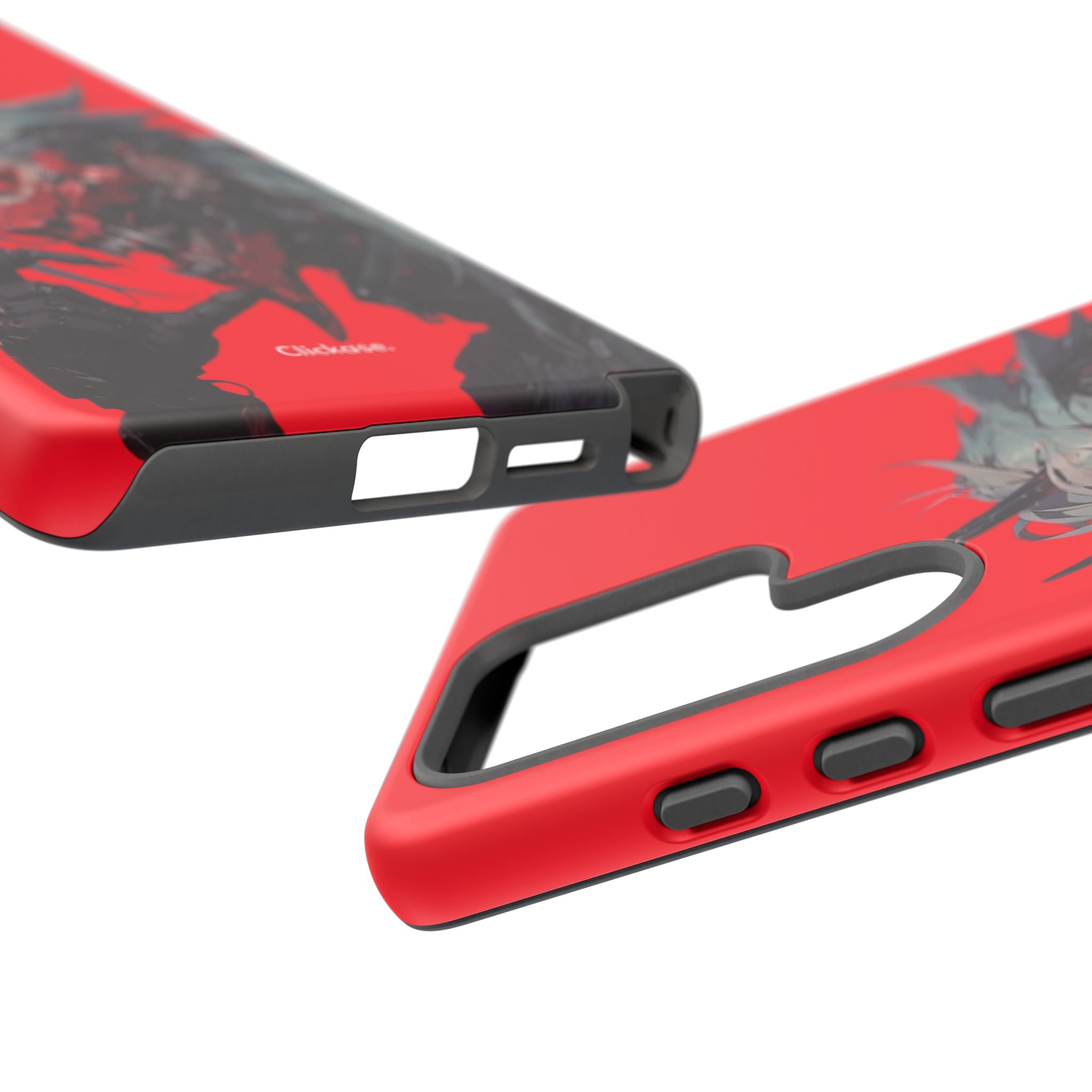 Demon Core Awakening – Futuristic Oni Cyborg Tough Phone Case by